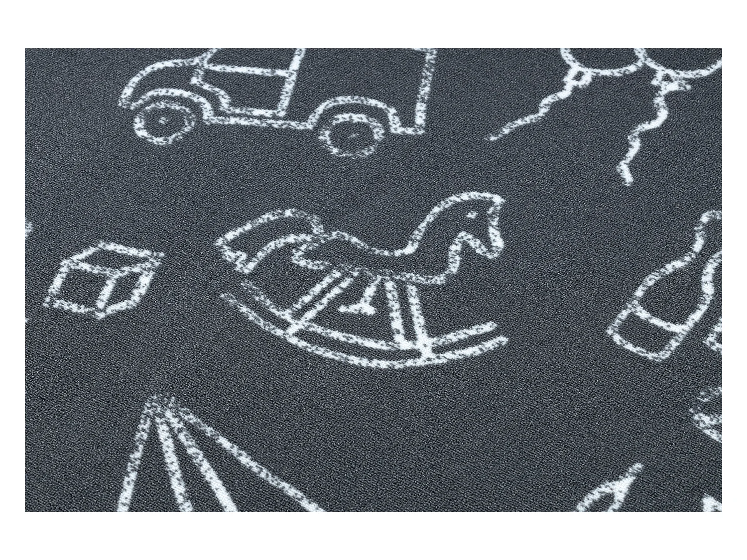 Tapijt voor kinderen TOYS speelgoed, om mee te spelen, kinderen - grij 200x300 cm