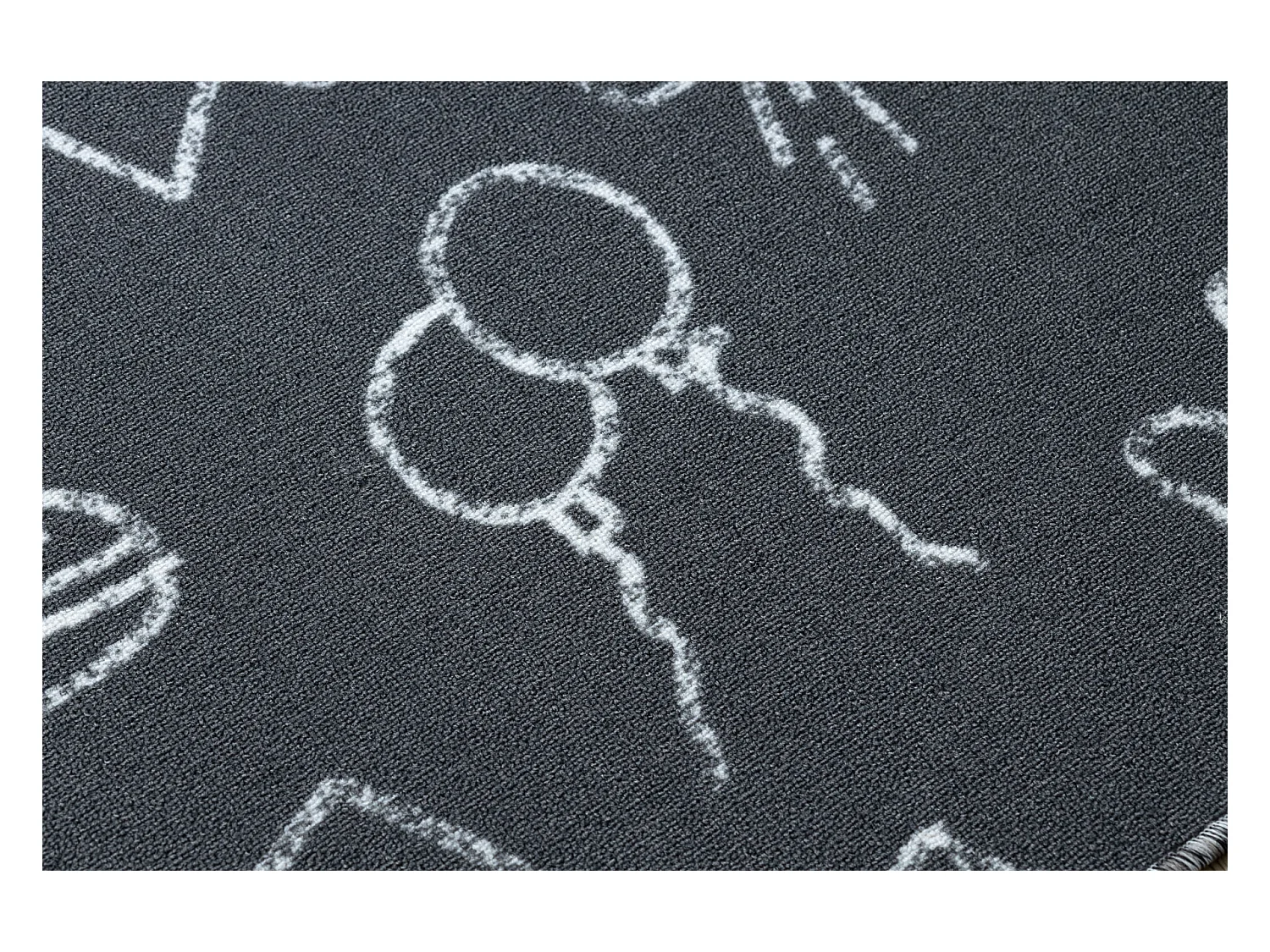 Tapijt voor kinderen TOYS speelgoed, om mee te spelen, kinderen - grij 200x300 cm