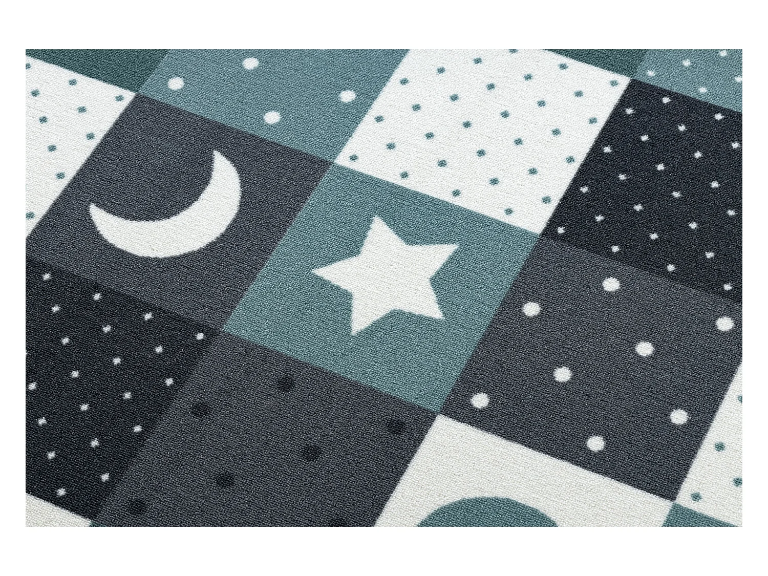 Tapijt voor kinderen STARS sterren, Sterretje , kinderen, turkoois / g 200x200 cm