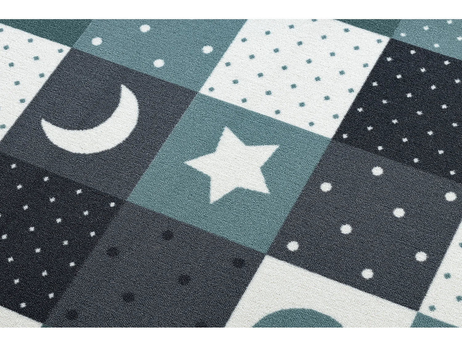 Tapijt voor kinderen STARS sterren, Sterretje , kinderen, turkoois / g 170x230 cm