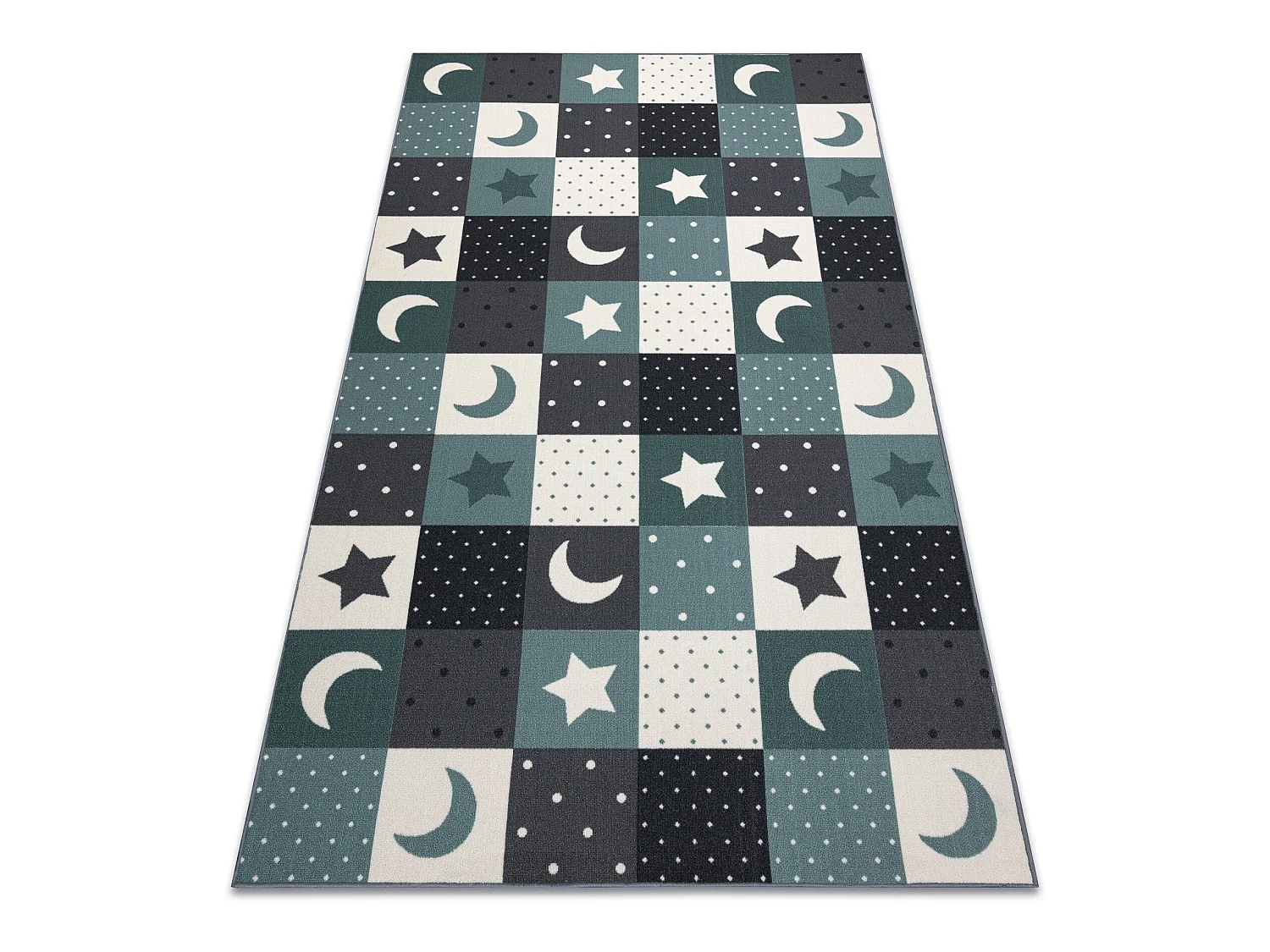 Tapijt voor kinderen STARS sterren, Sterretje , kinderen, turkoois / g 100x250 cm