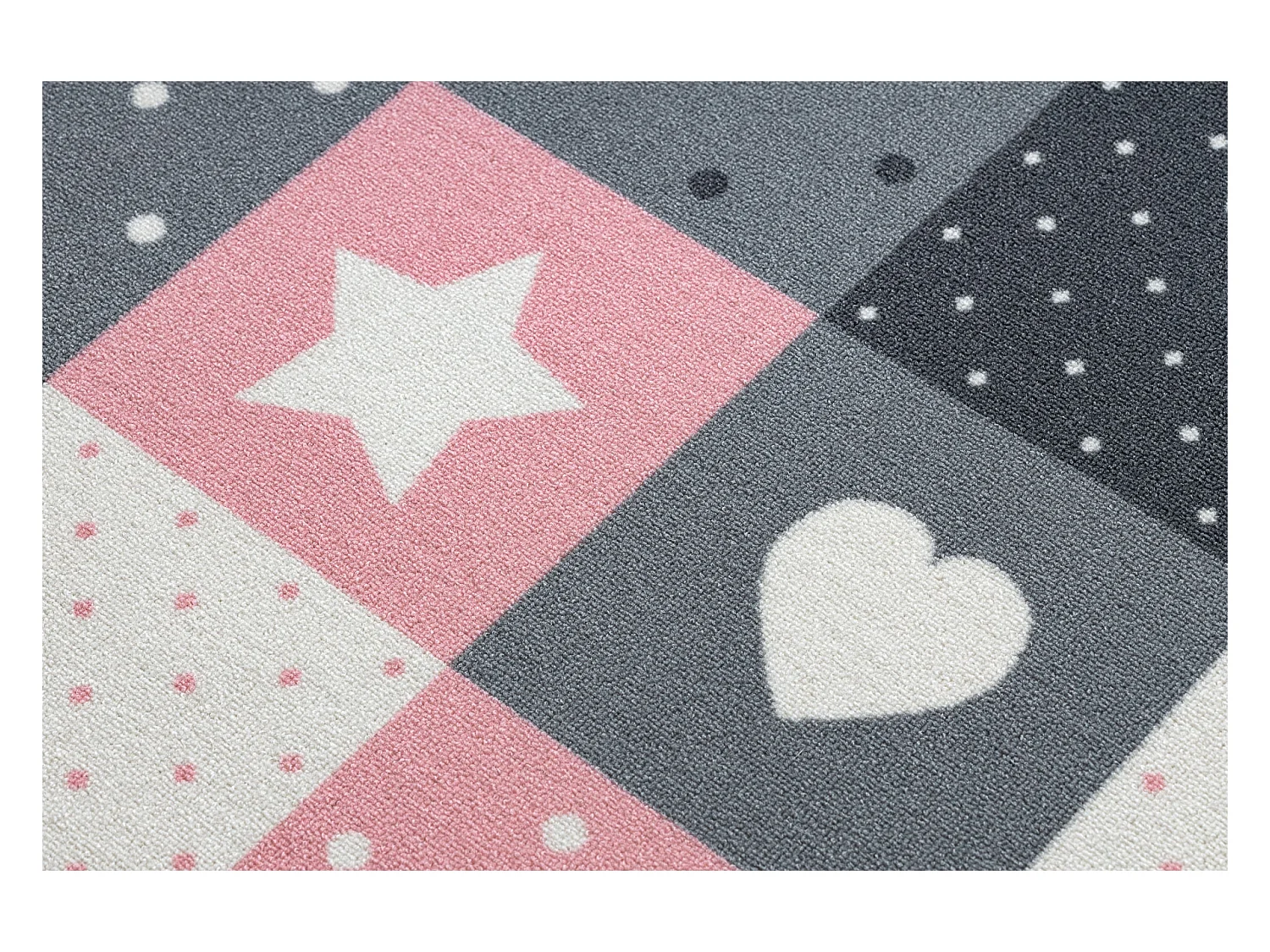 Tapijt voor kinderen STARS sterren, Sterretje , rozekleuring / grijskl 200x400 cm