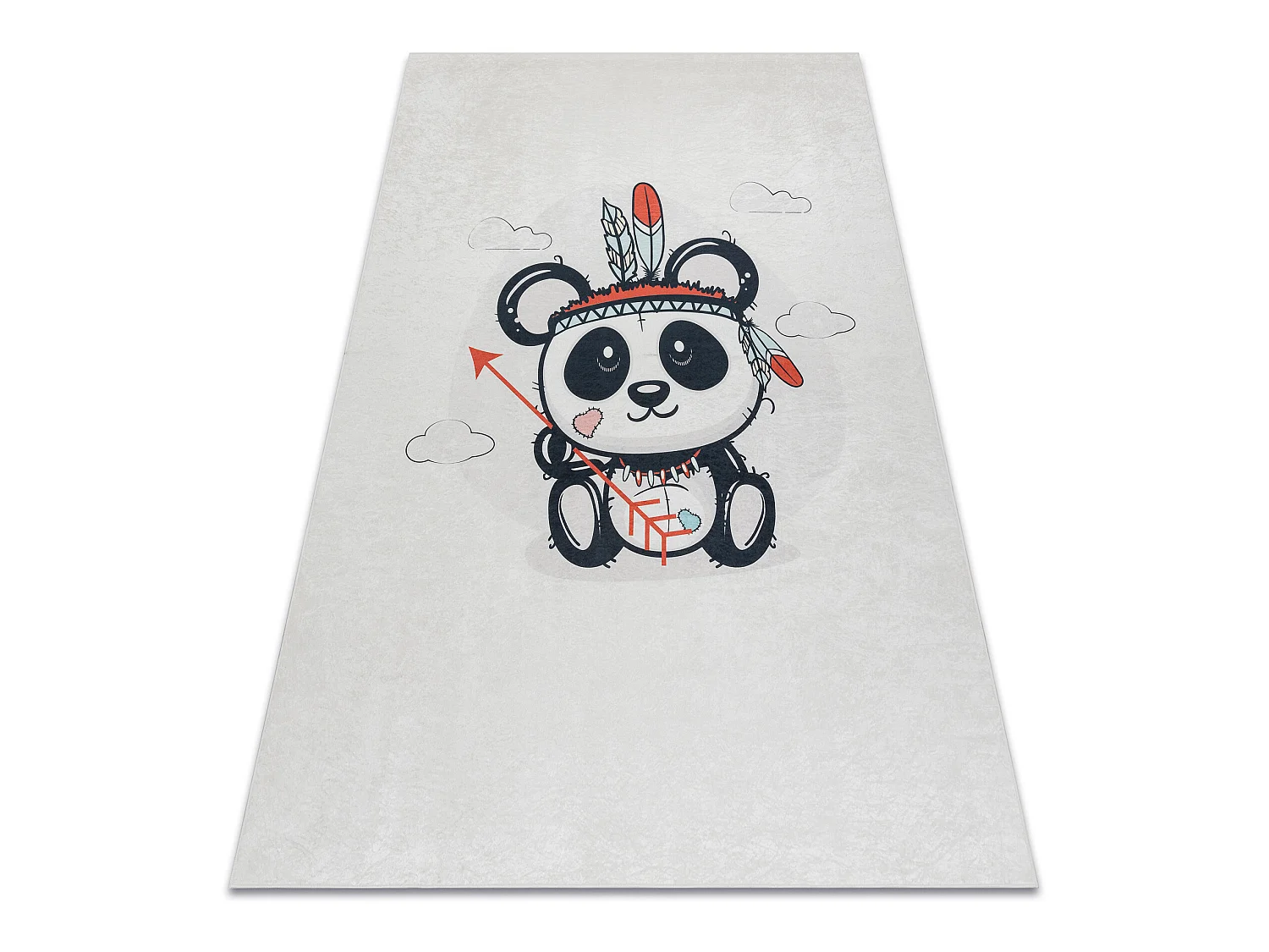 Tapis lavable BAMBINO 1129 Panda pour les enfants antidérapant - crè 120x170 cm