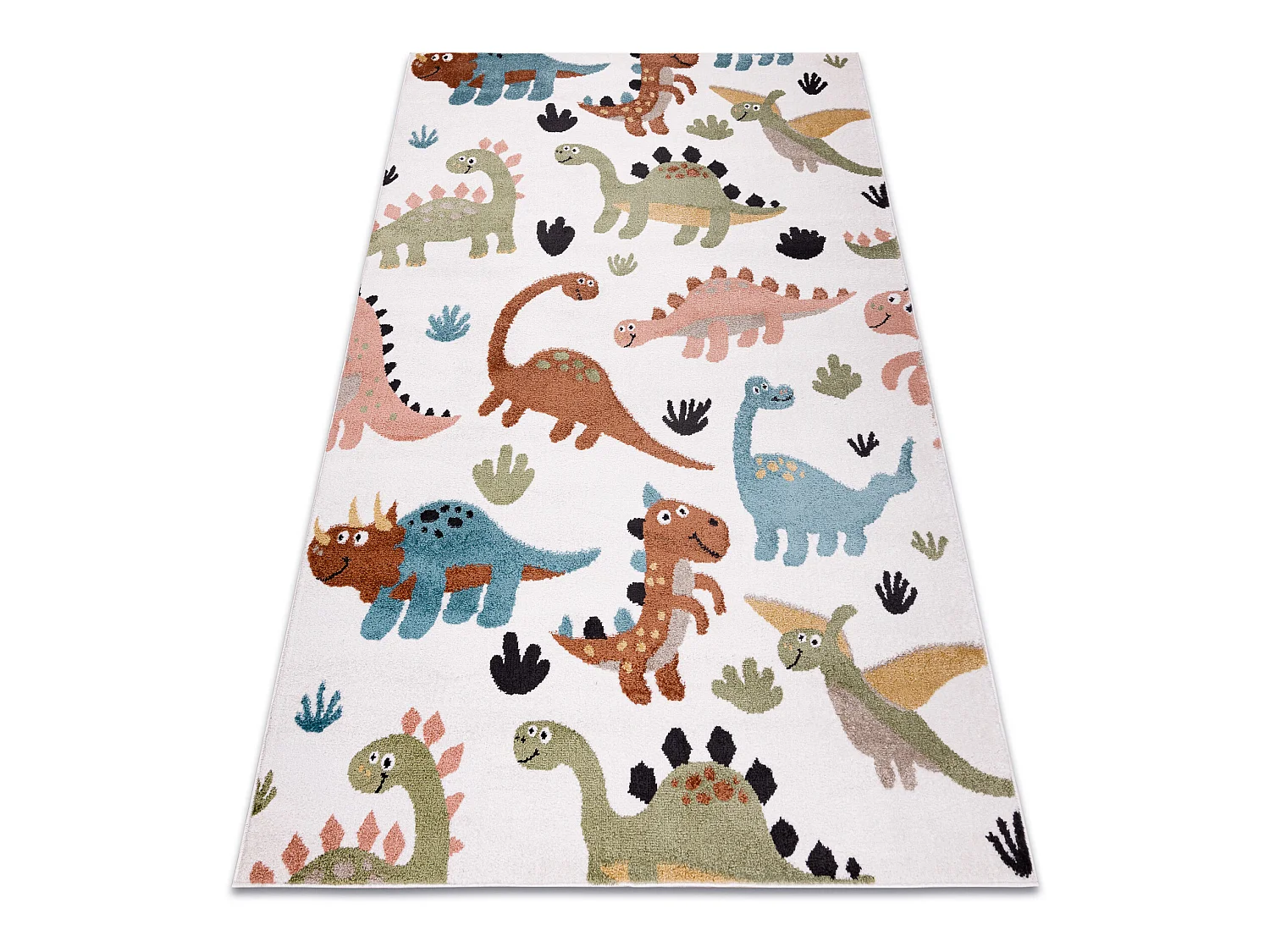 Tapis FUN Dino pour enfants Dinosaures crème 160x220 cm