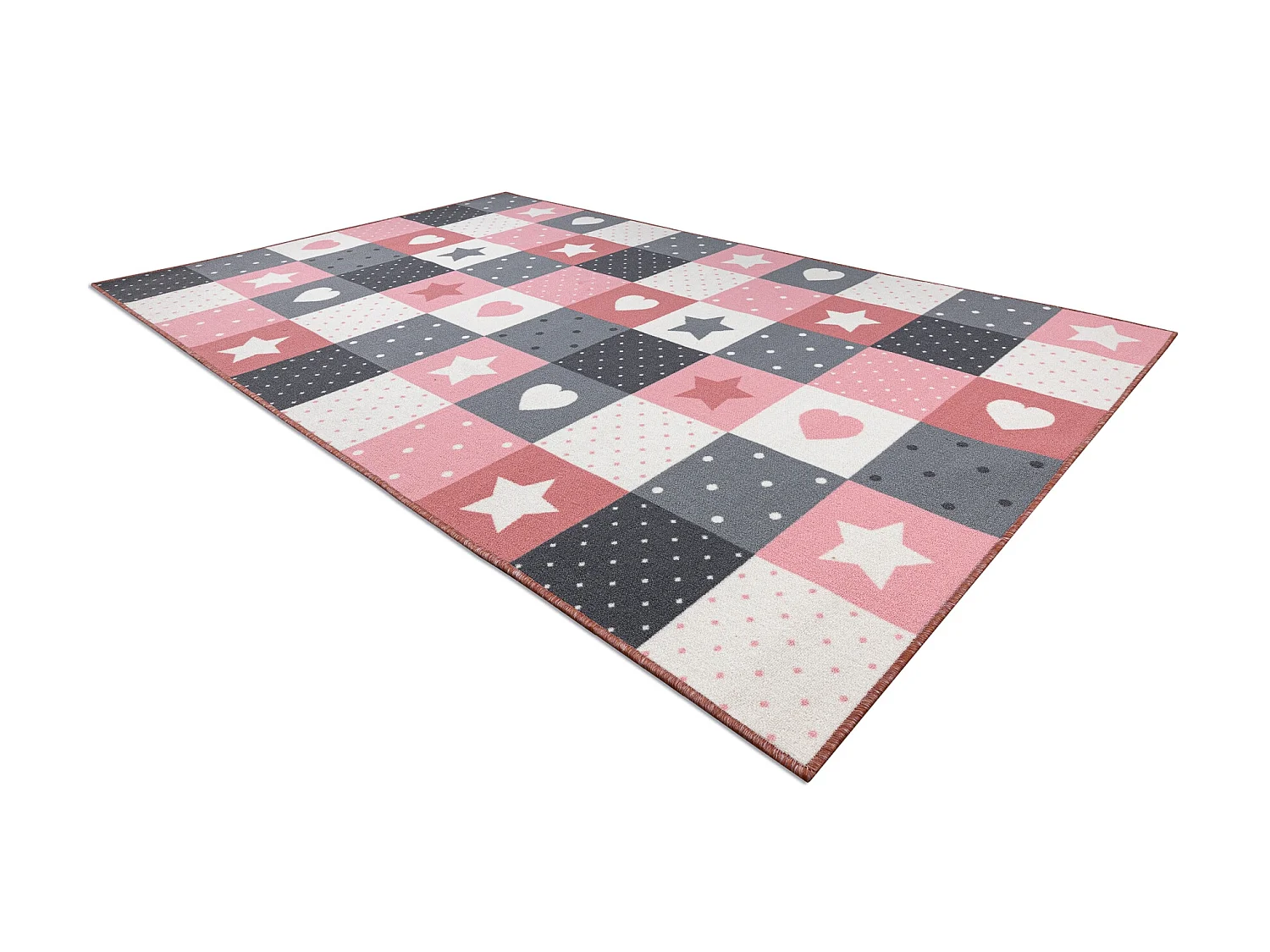 Tapijt voor kinderen STARS sterren, Sterretje , rozekleuring / grijskl 100x200 cm