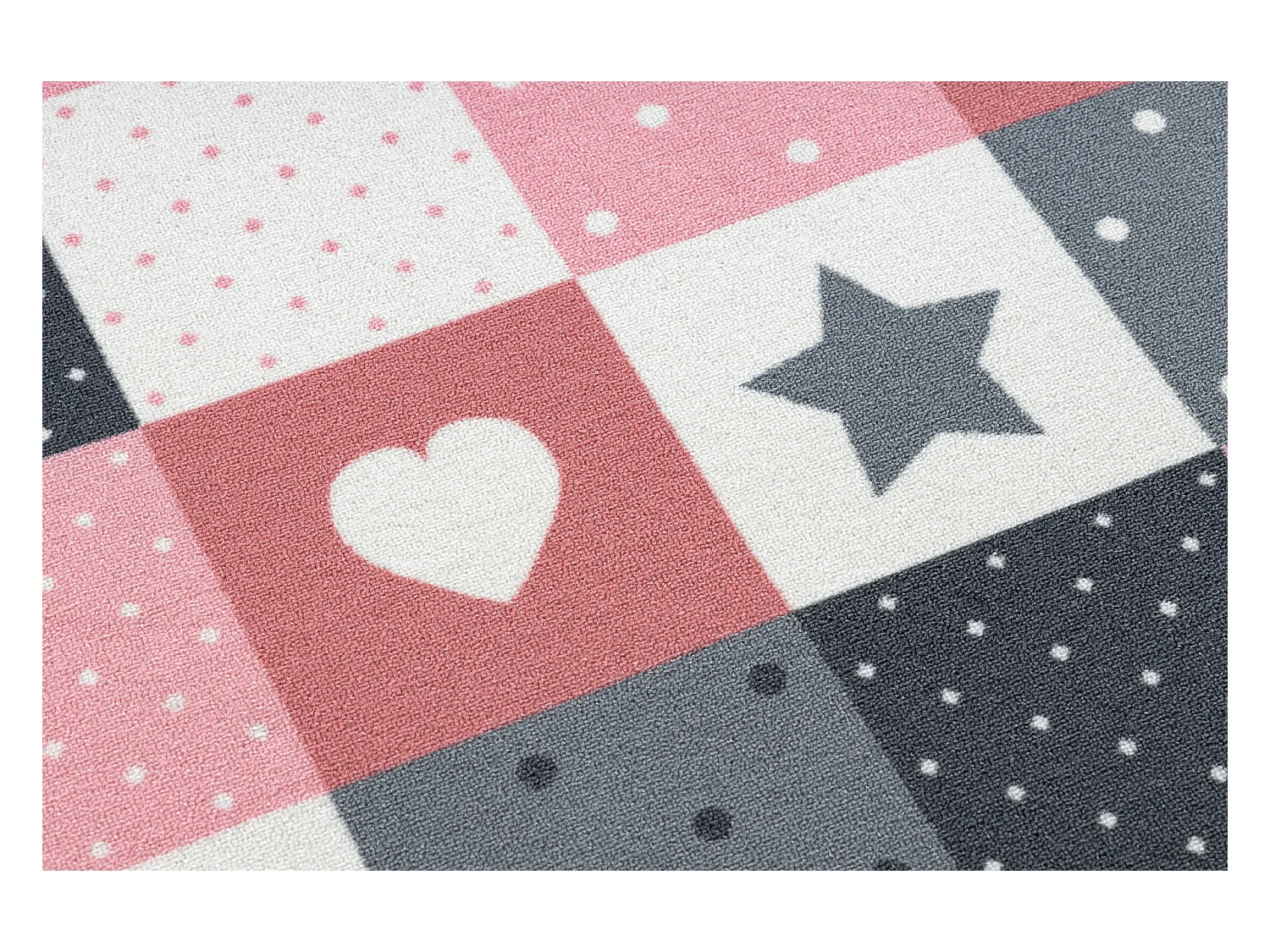 Tapijt voor kinderen STARS sterren, Sterretje , rozekleuring / grijskl 100x200 cm
