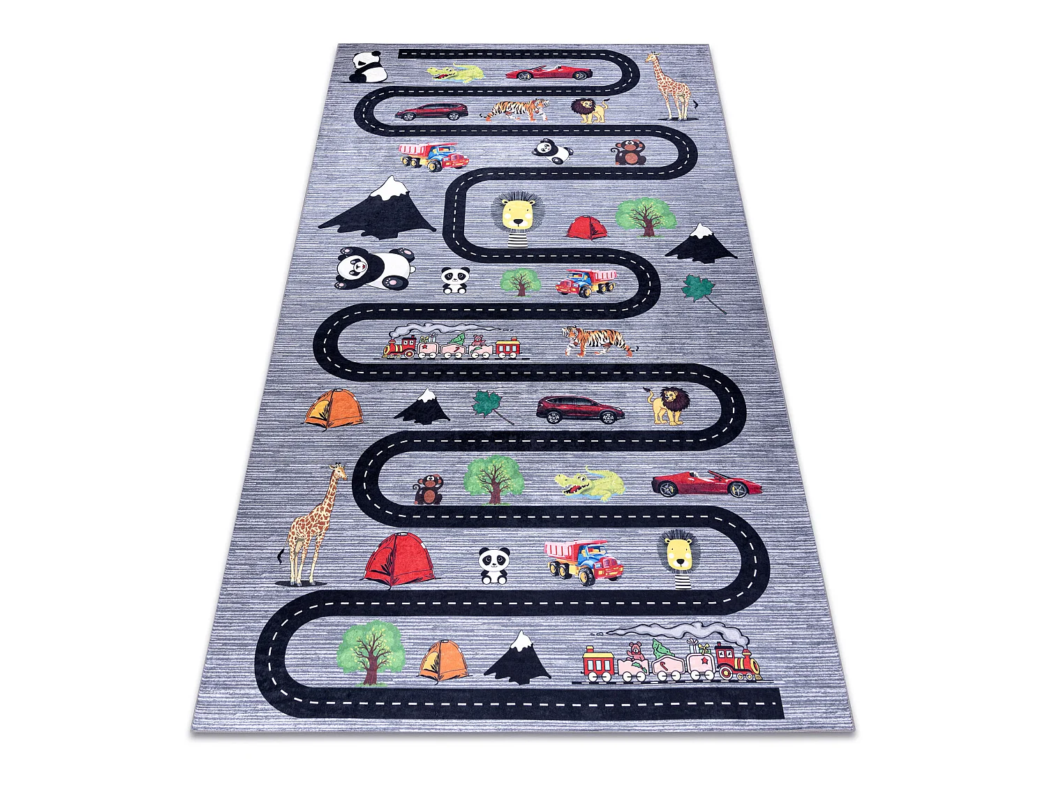 Tapis lavable BAMBINO 2092 Ruelles, voitures pour les enfants antidér 160x220 cm