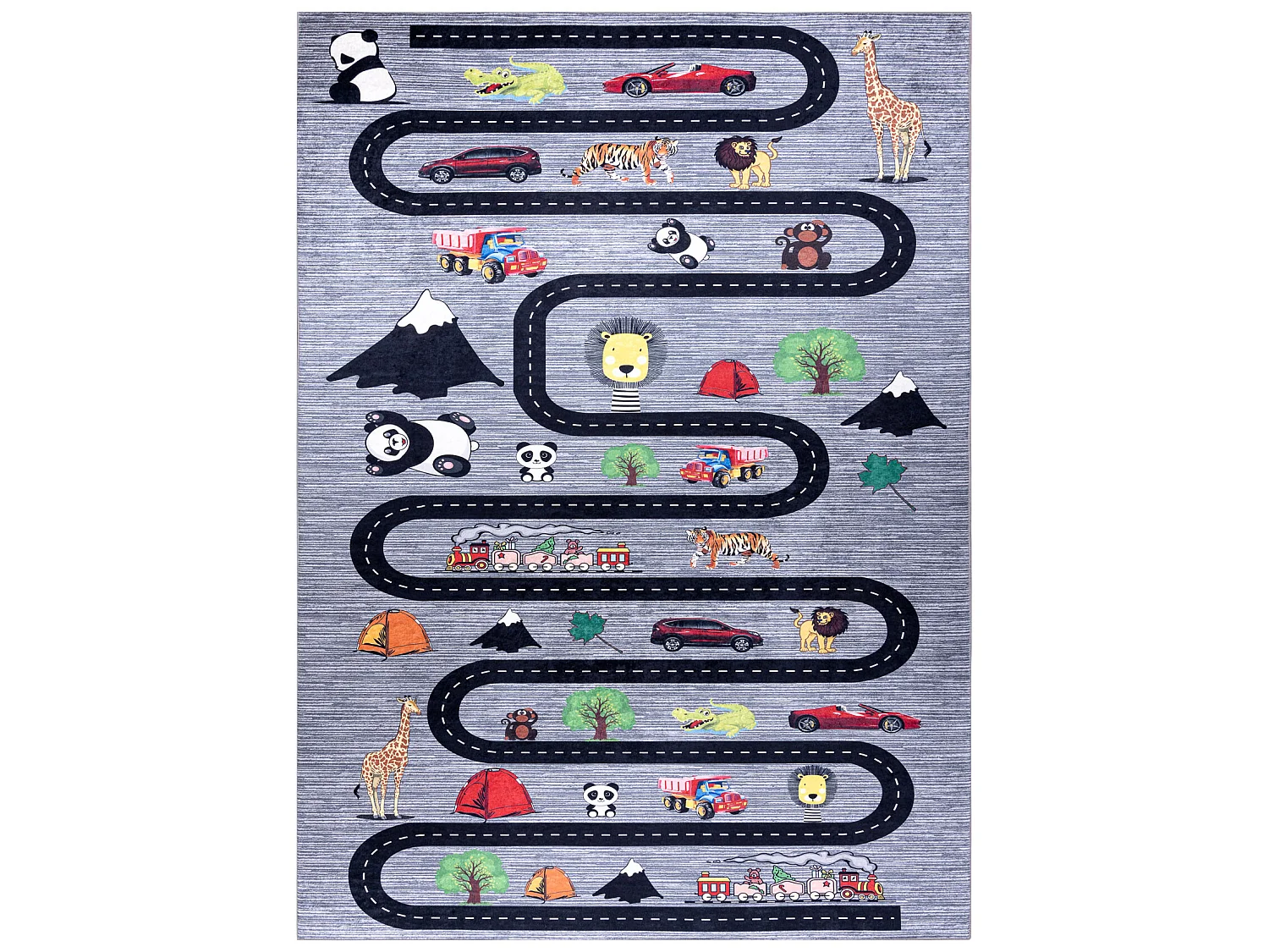 Tapis lavable BAMBINO 2092 Ruelles, voitures pour les enfants antidér 160x220 cm
