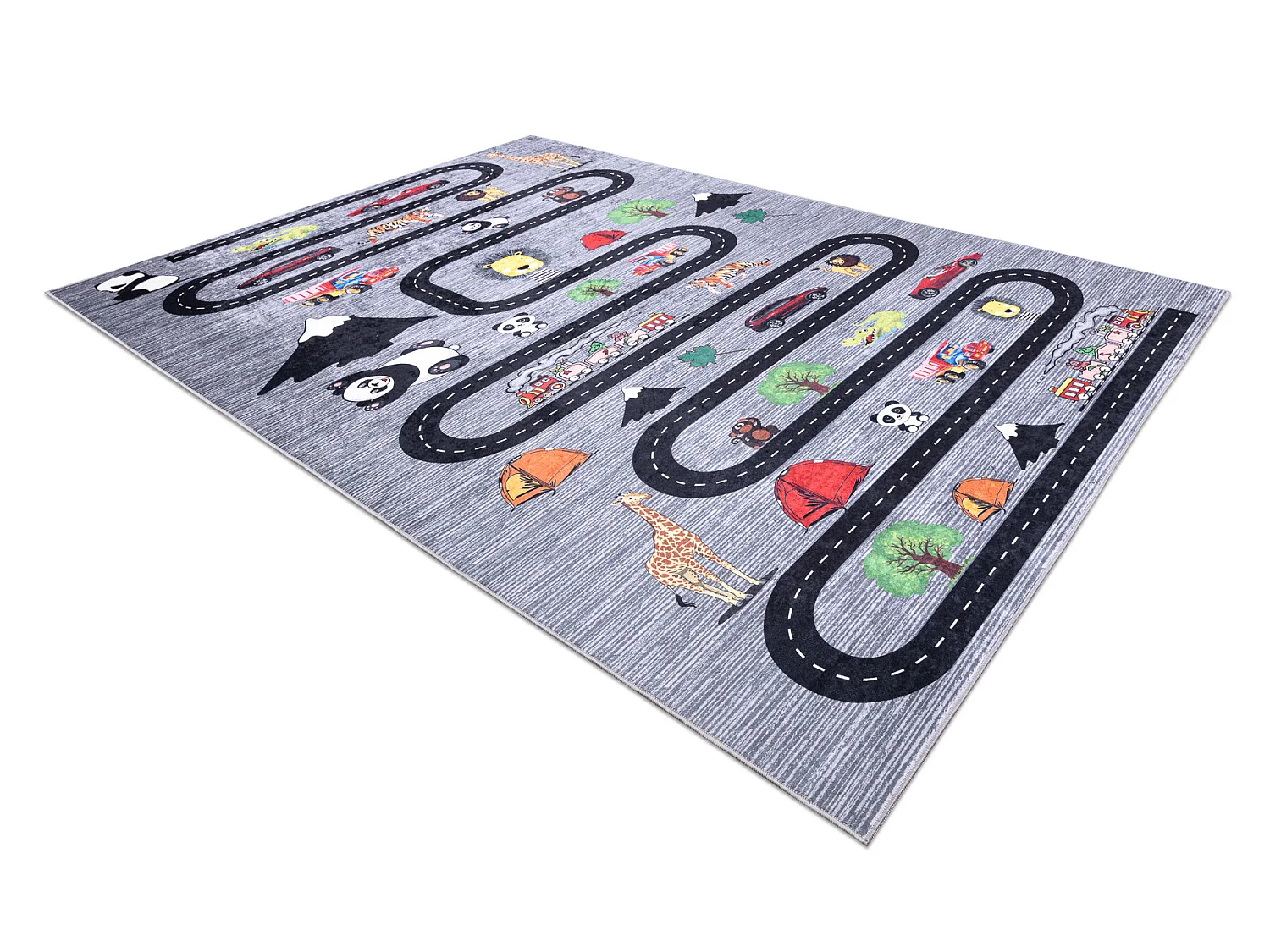 Tapis lavable BAMBINO 2092 Ruelles, voitures pour les enfants antidér 160x220 cm