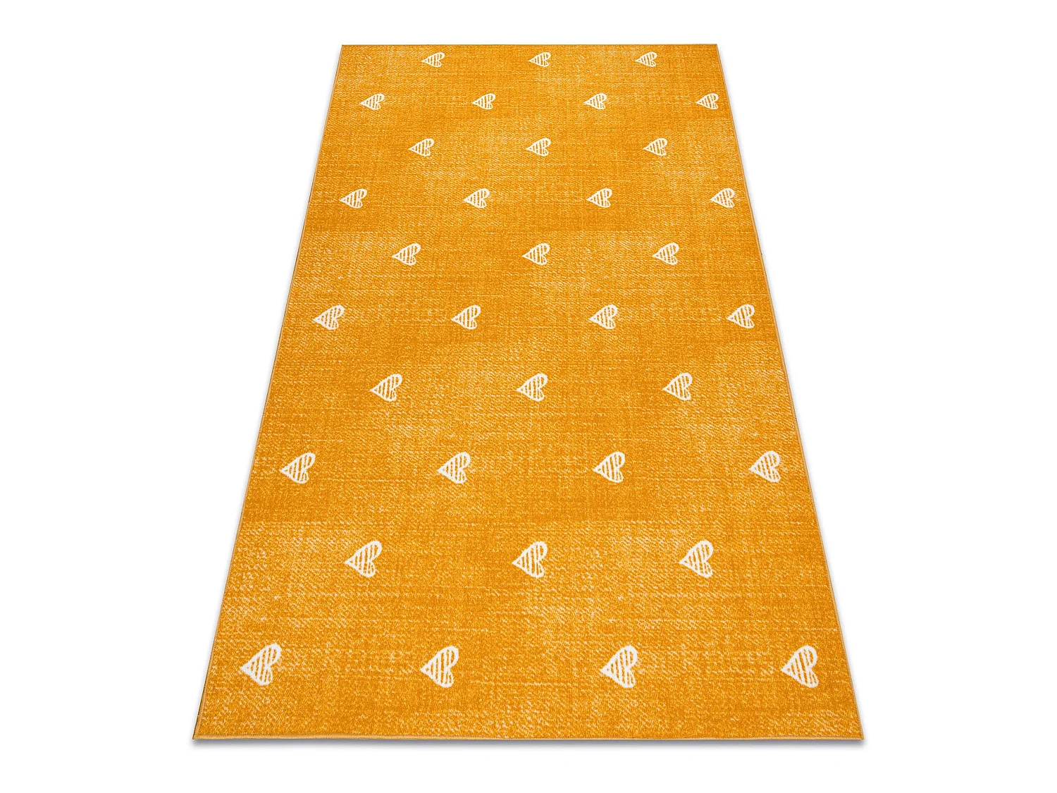 Tapis pour enfants HEARTS Jeans, vintage cœurs - orange 250x300 cm