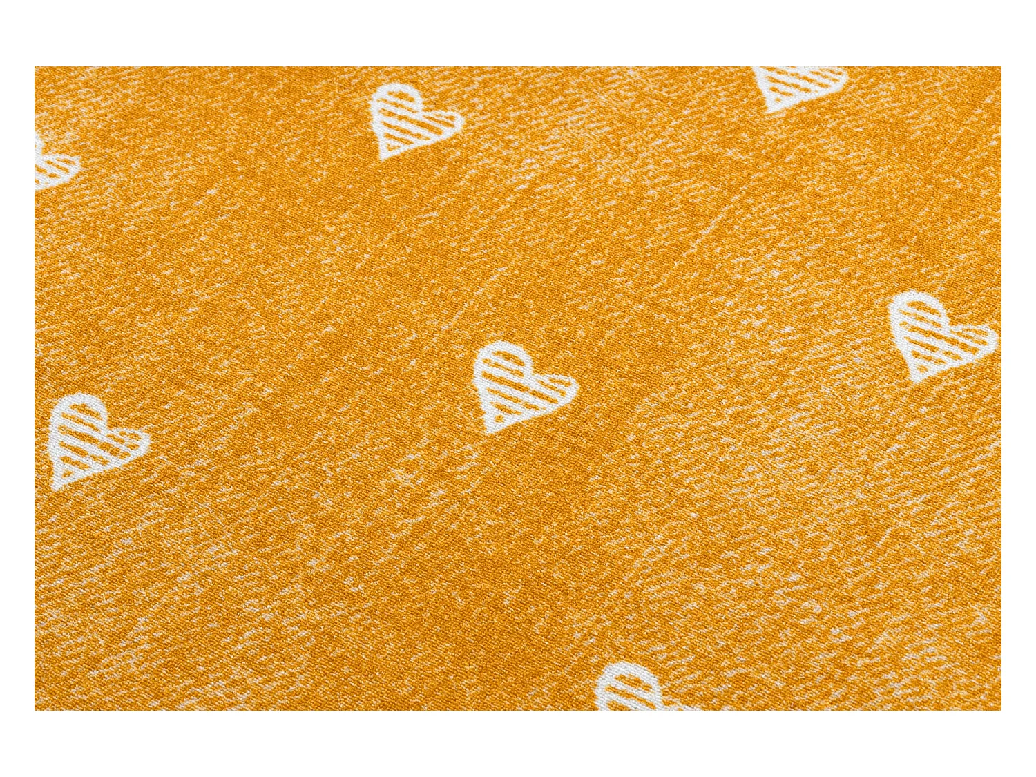 Tapis pour enfants HEARTS Jeans, vintage cœurs - orange 250x300 cm