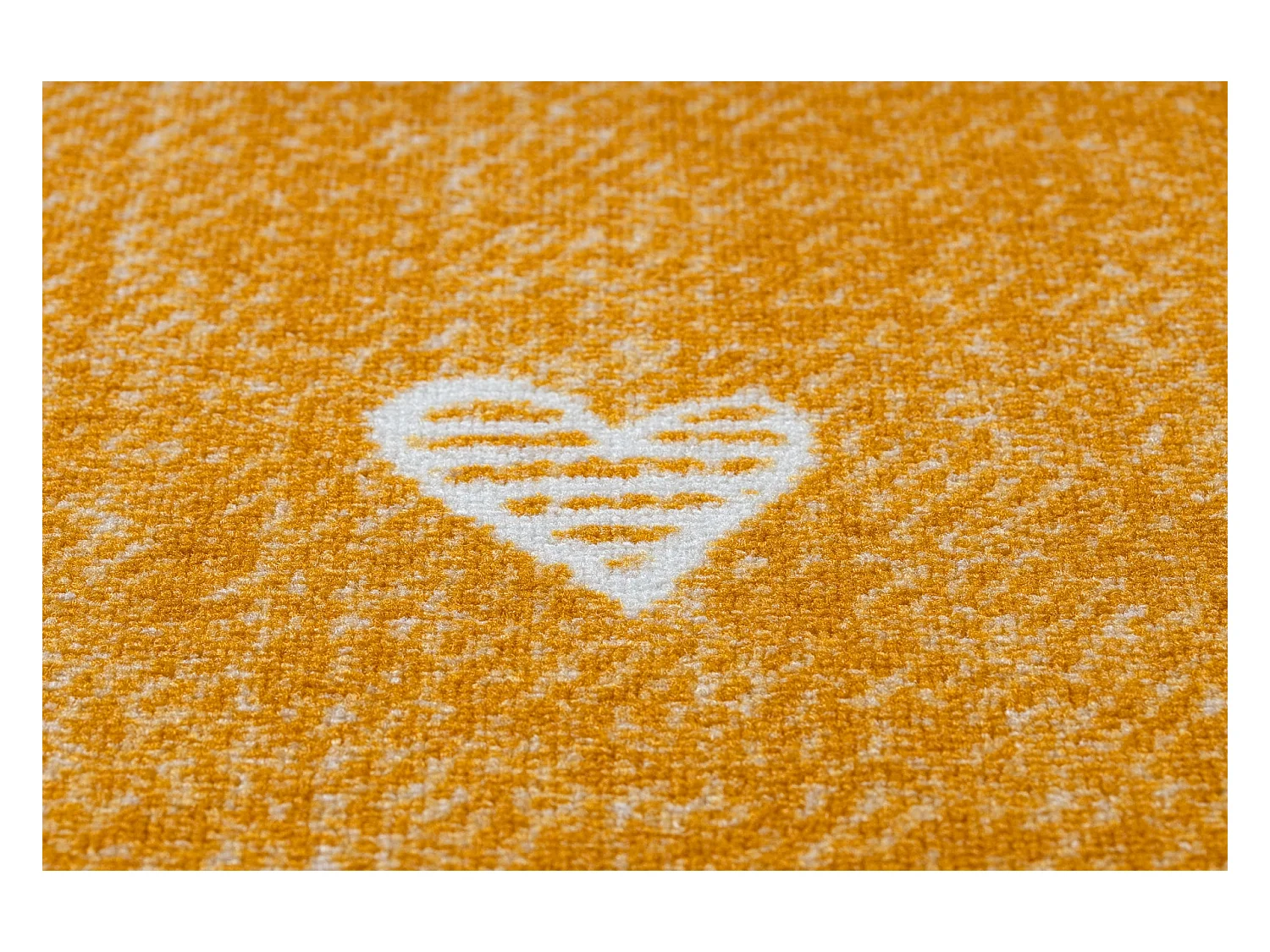 Tapis pour enfants HEARTS Jeans, vintage cœurs - orange 250x300 cm