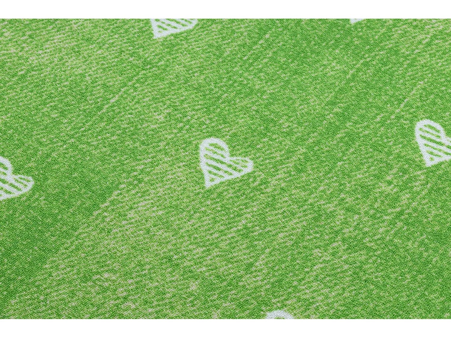 Tapis pour enfants HEARTS Jeans, vintage cœurs - vert 250x300 cm