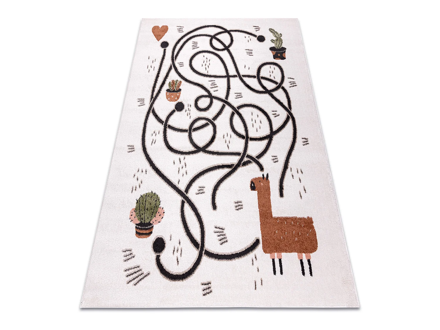 Tapijt FUN Game voor kinderen, spel, lama room 140x190 cm