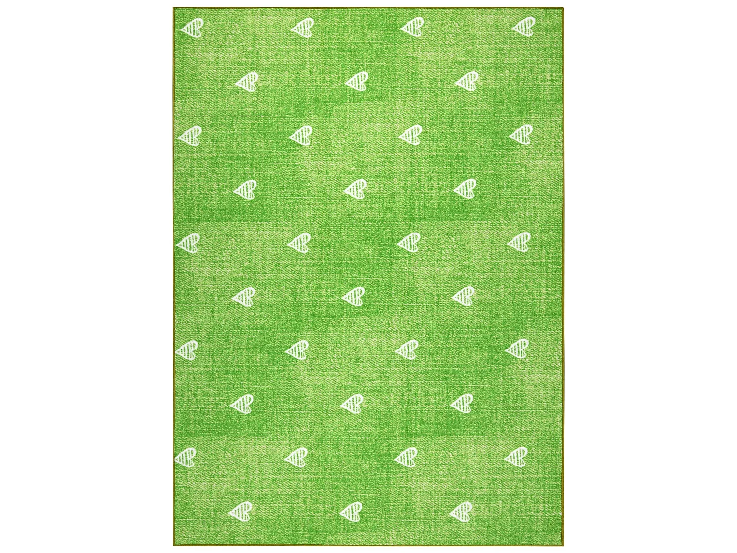 Tapis pour enfants HEARTS Jeans, vintage cœurs - vert 400x400 cm