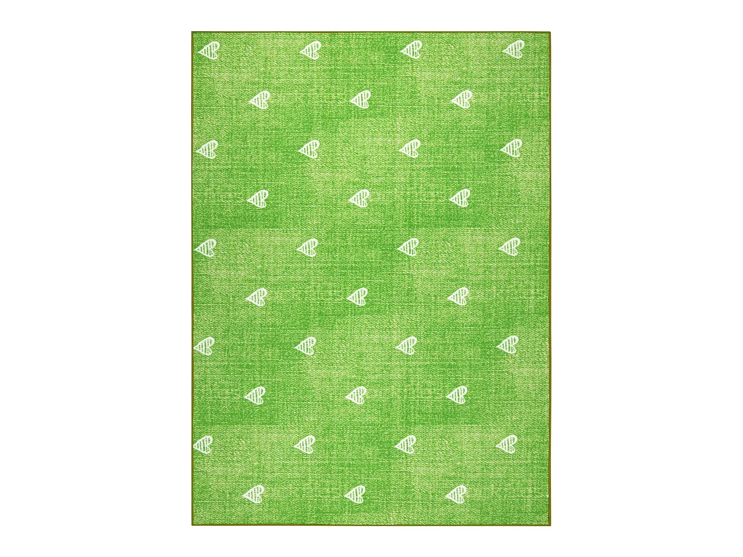 Tapijt voor kinderen HEARTS Jeans gewreven harten, kinderen - groen  150x500 cm
