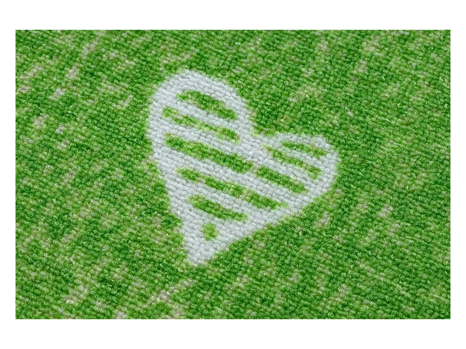 Tapijt voor kinderen HEARTS Jeans gewreven harten, kinderen - groen  150x500 cm