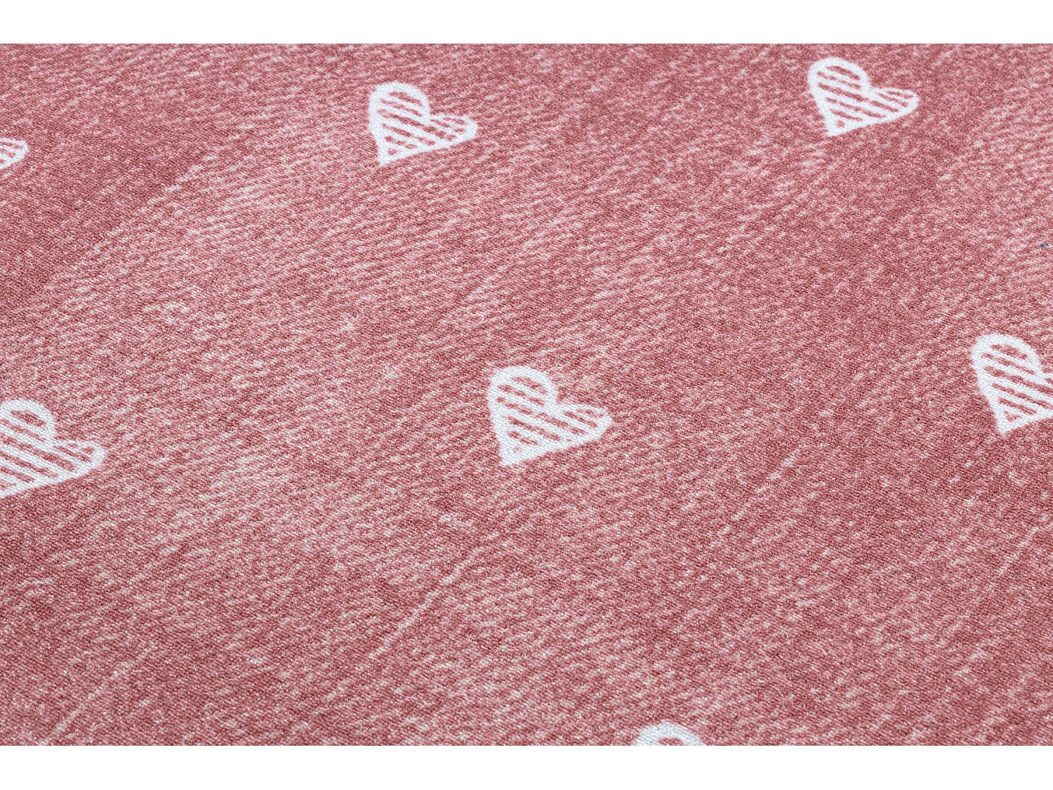 Tapete para crianças HEARTS Jeans, vintage corações - rosa 400x600 cm