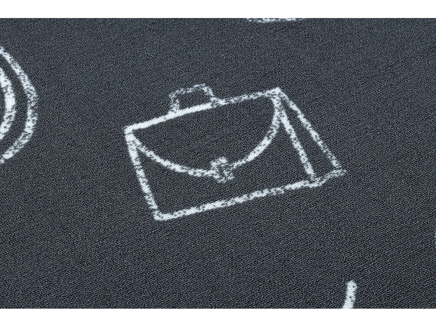 Tapijt voor kinderen SCHOOL school, kinderen grijskleuring 200x200 cm