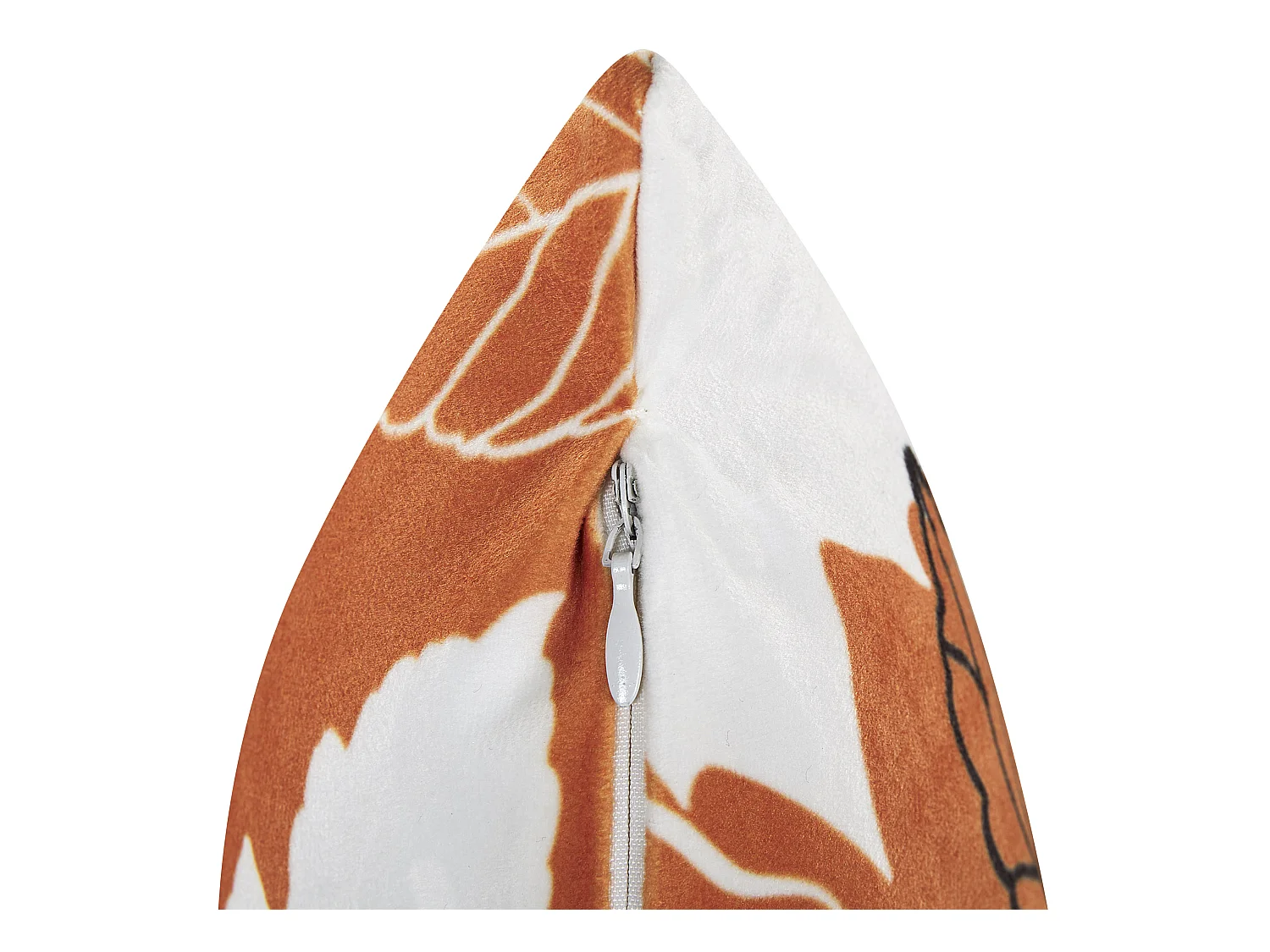 Lot de 2 coussins décoratifs POINSETTIA Velours 45 x 45 cm Orange Motif de plante