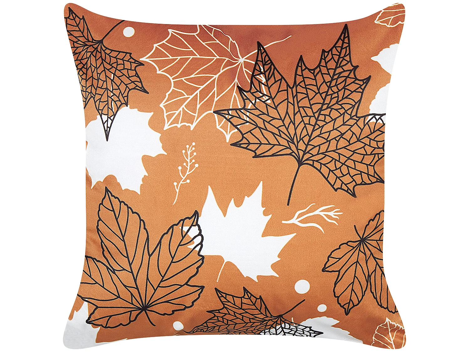 Lot de 2 coussins décoratifs POINSETTIA Velours 45 x 45 cm Orange Motif de plante