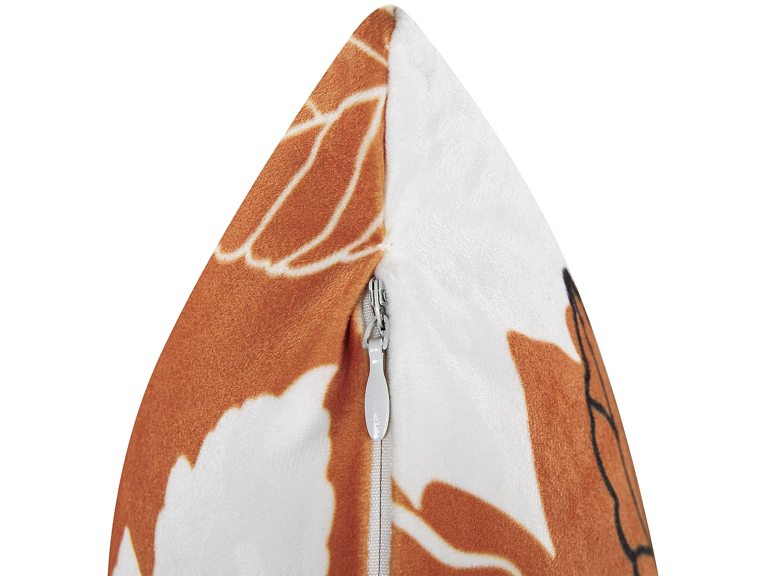 Lot de 2 coussins décoratifs POINSETTIA Velours 45 x 45 cm Orange Motif de plante