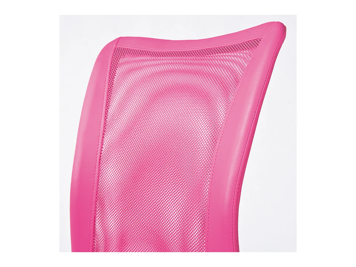 CLIDE FUSHIA - Fauteuil de bureau rose pour enfant avec roulettes