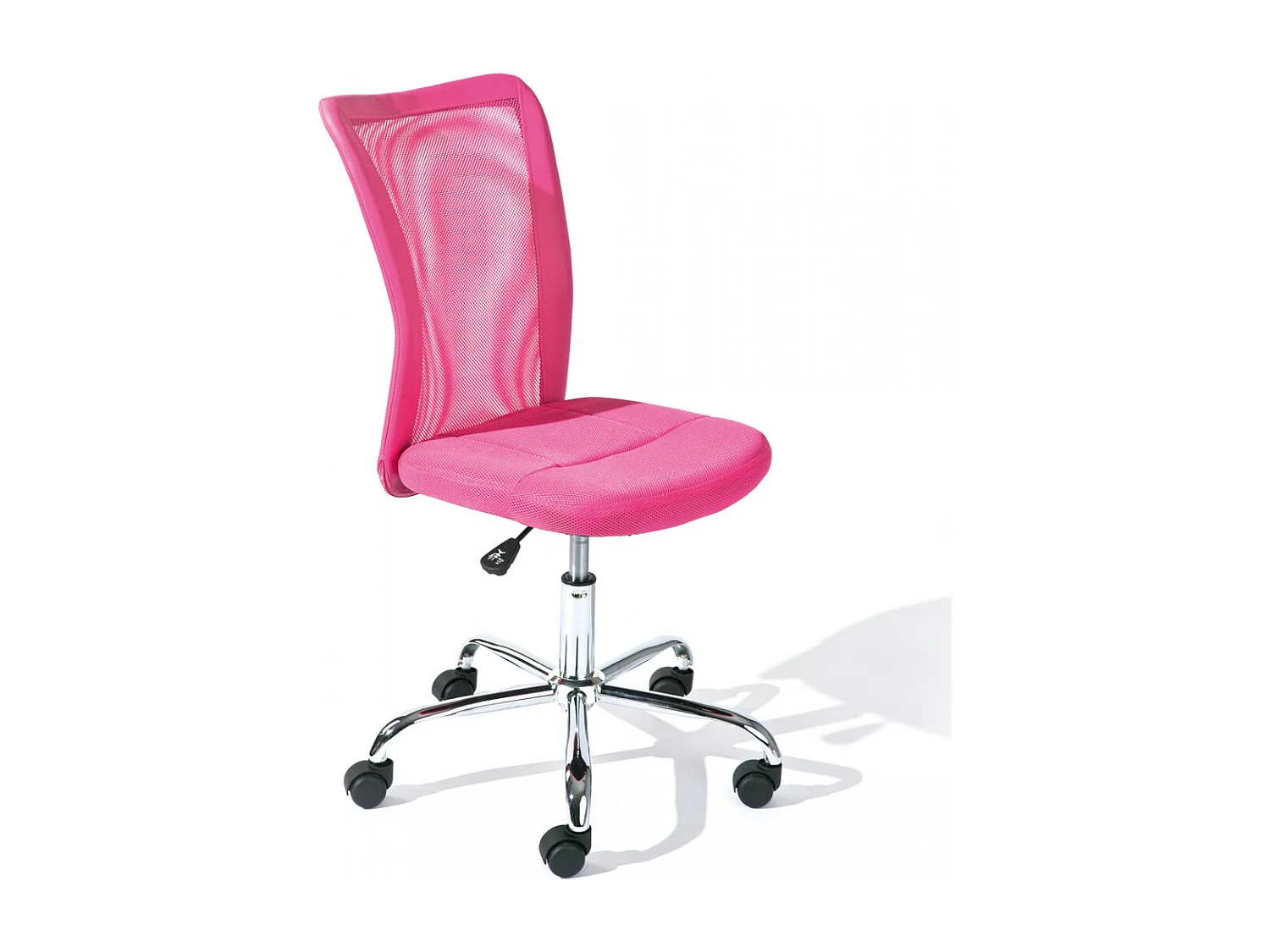 CLIDE FUSHIA - Fauteuil de bureau rose pour enfant avec roulettes