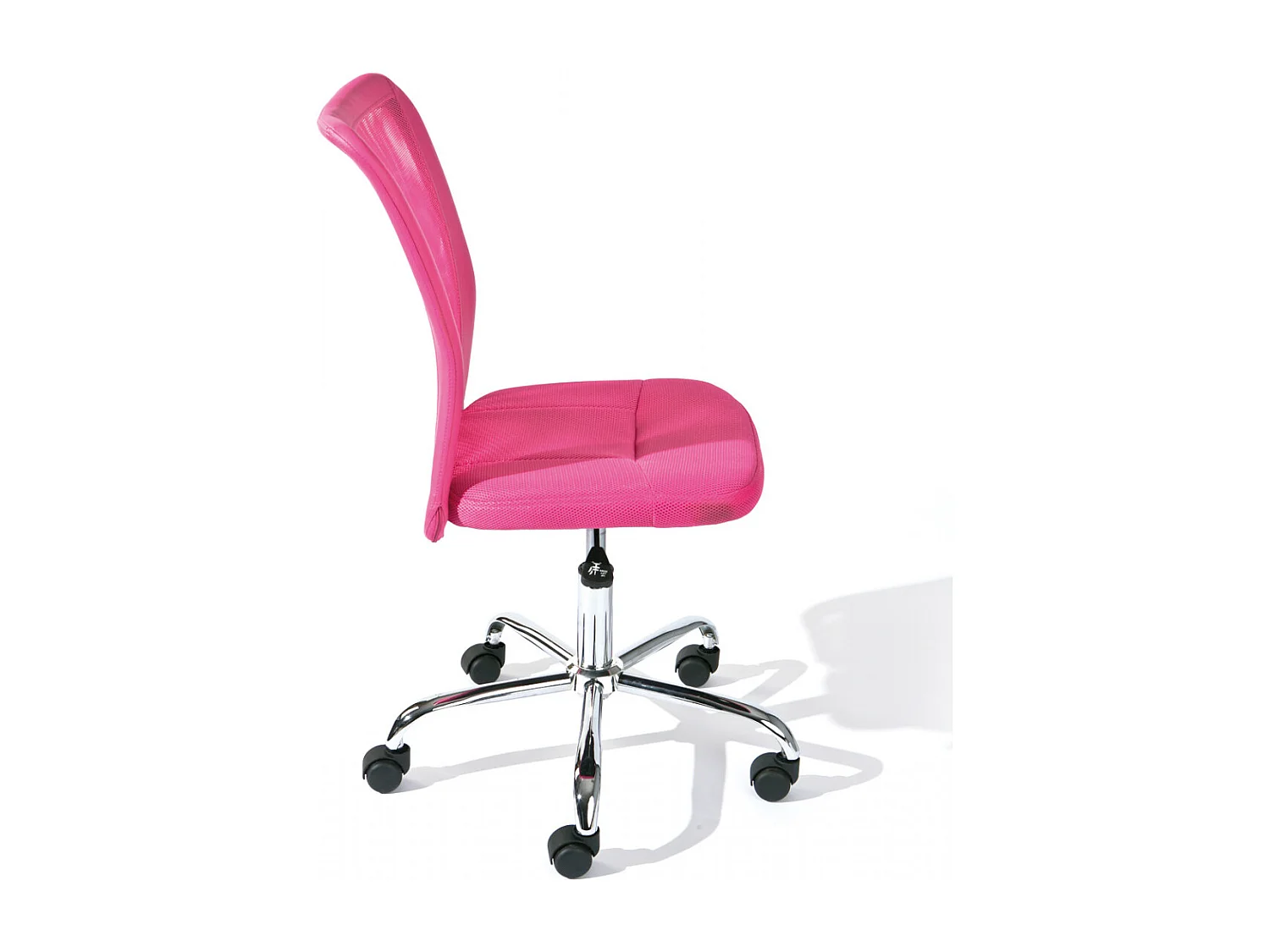 CLIDE FUSHIA - Fauteuil de bureau rose pour enfant avec roulettes