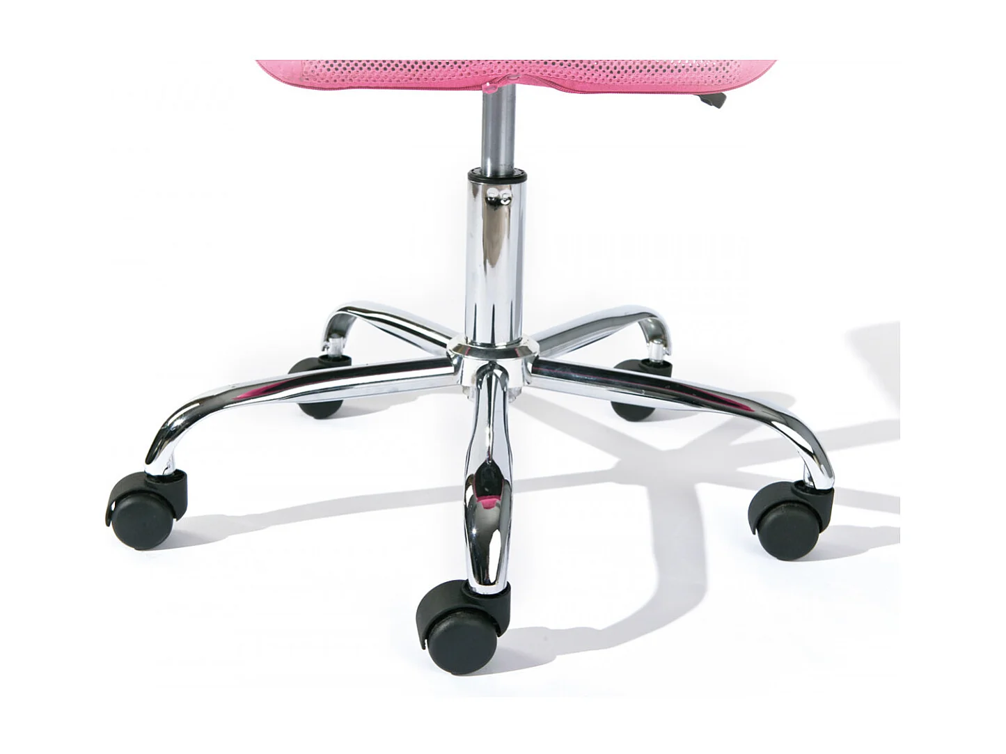 CLIDE FUSHIA - Fauteuil de bureau rose pour enfant avec roulettes
