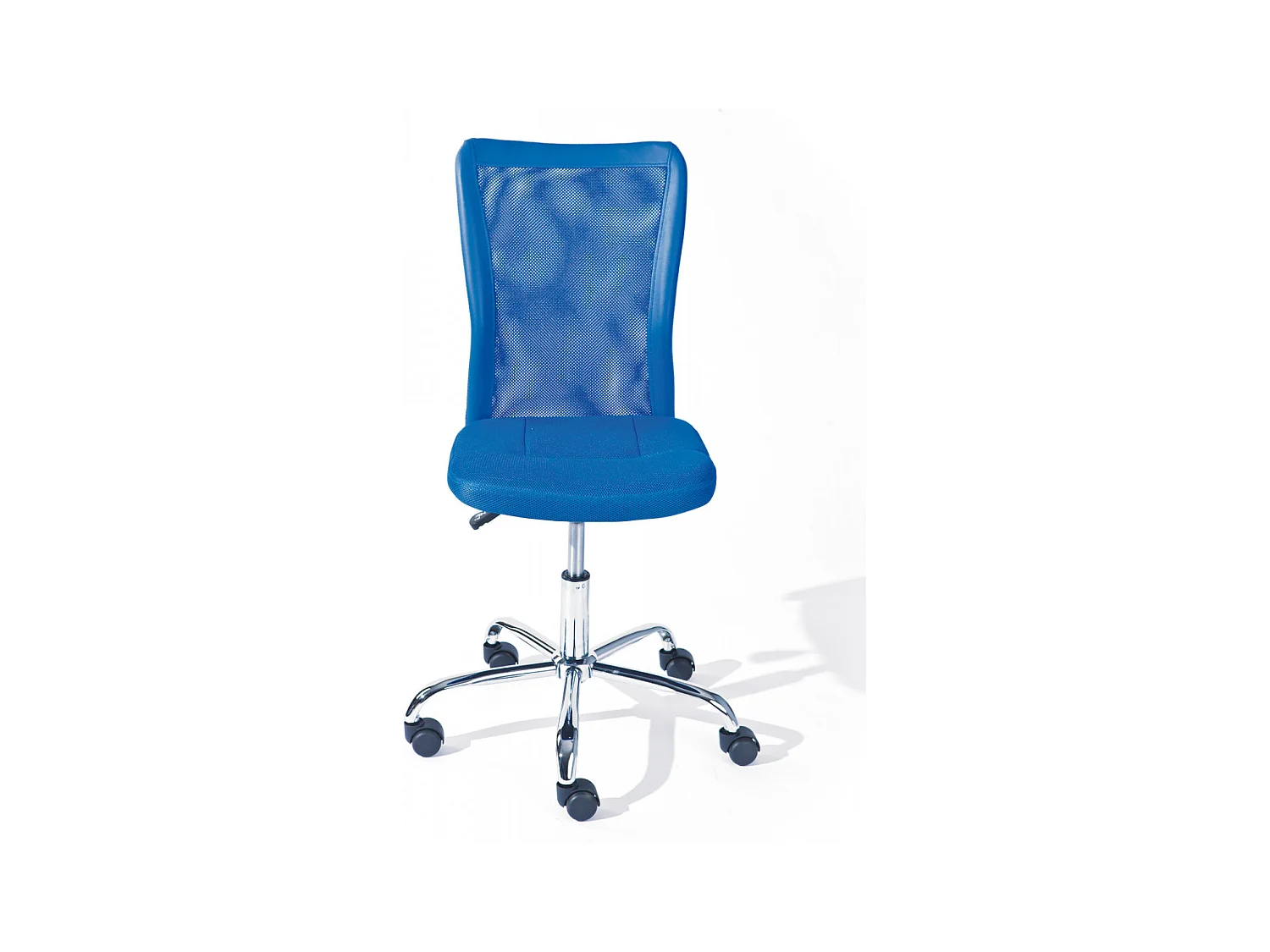 CLIDE BLEU - Fauteuil de bureau bleu pour enfant avec roulettes