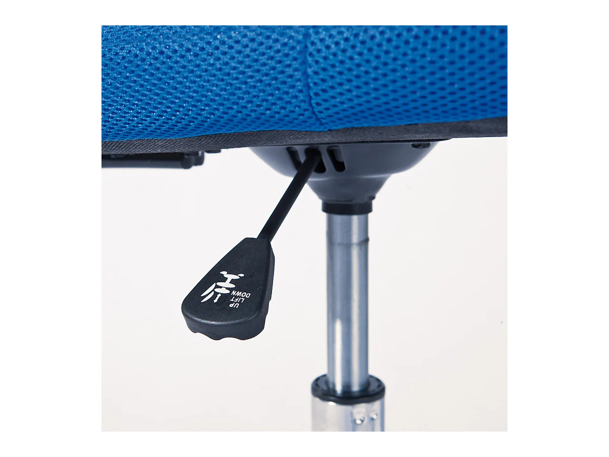 CLIDE BLEU - Fauteuil de bureau bleu pour enfant avec roulettes