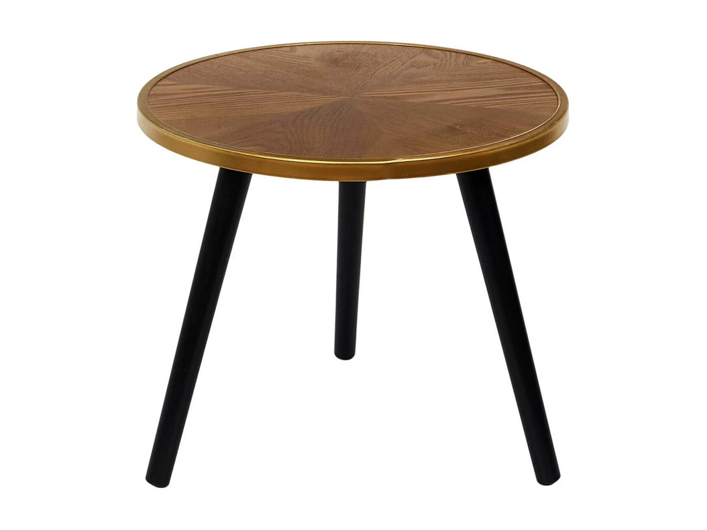 GAUTHIER - Tables Gigognes Plateau Effet Bois Cerclage Or