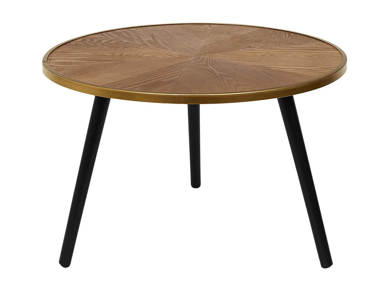 GAUTHIER - Tables Gigognes Plateau Effet Bois Cerclage Or