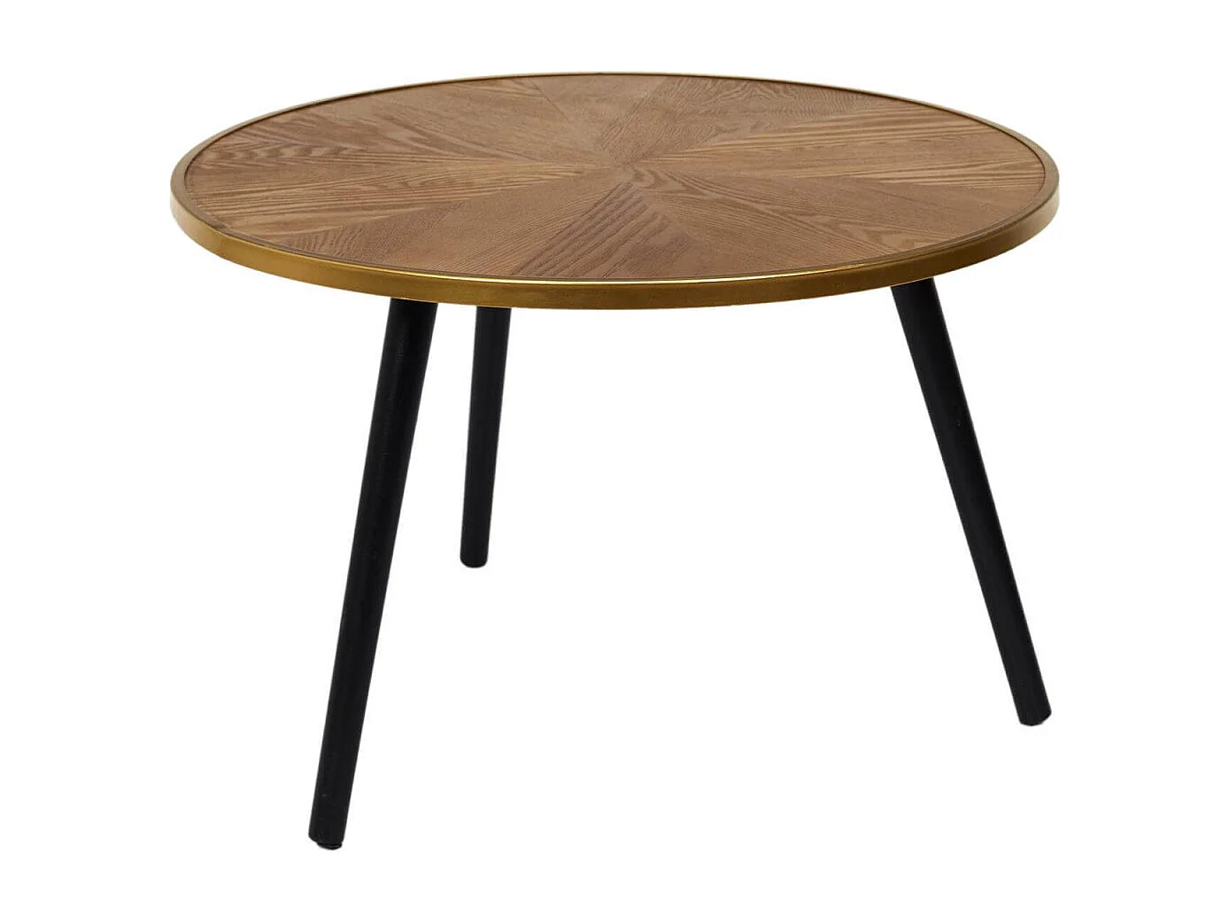 GAUTHIER - Tables Gigognes Plateau Effet Bois Cerclage Or