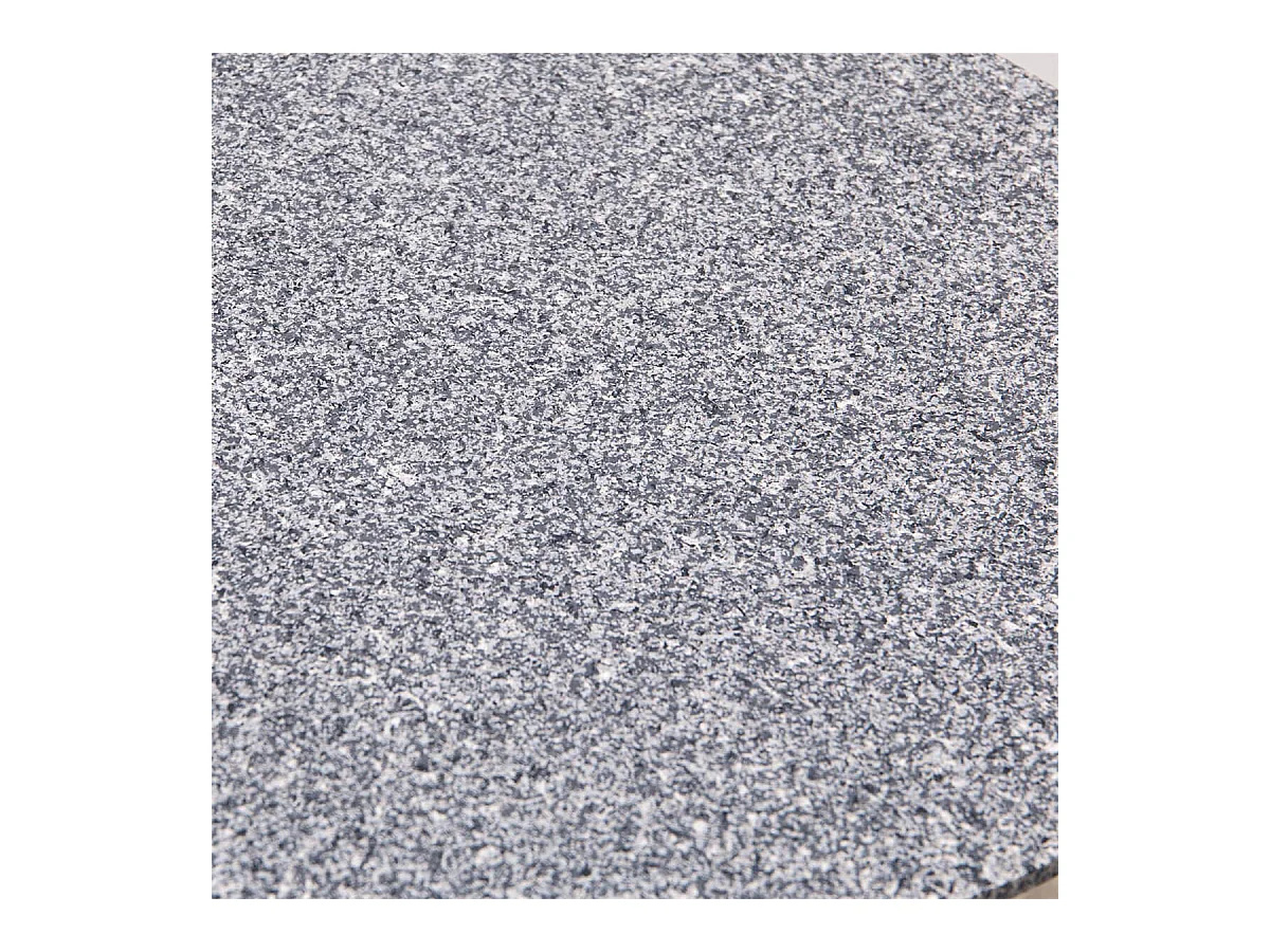 GRACY - Lot de 2 Tables Gigognes Plateaux Effet Granit Gris