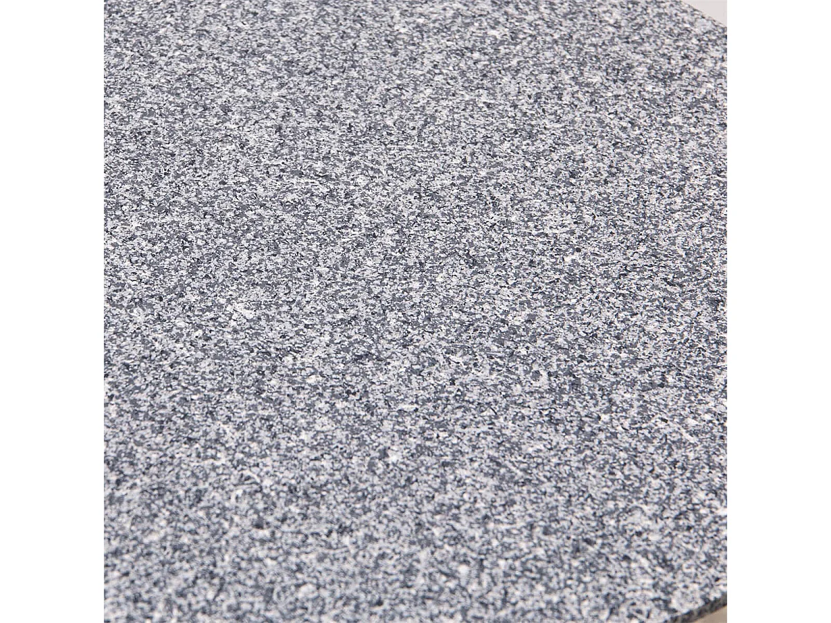 GRACY - Lot de 2 Tables Gigognes Plateaux Effet Granit Gris