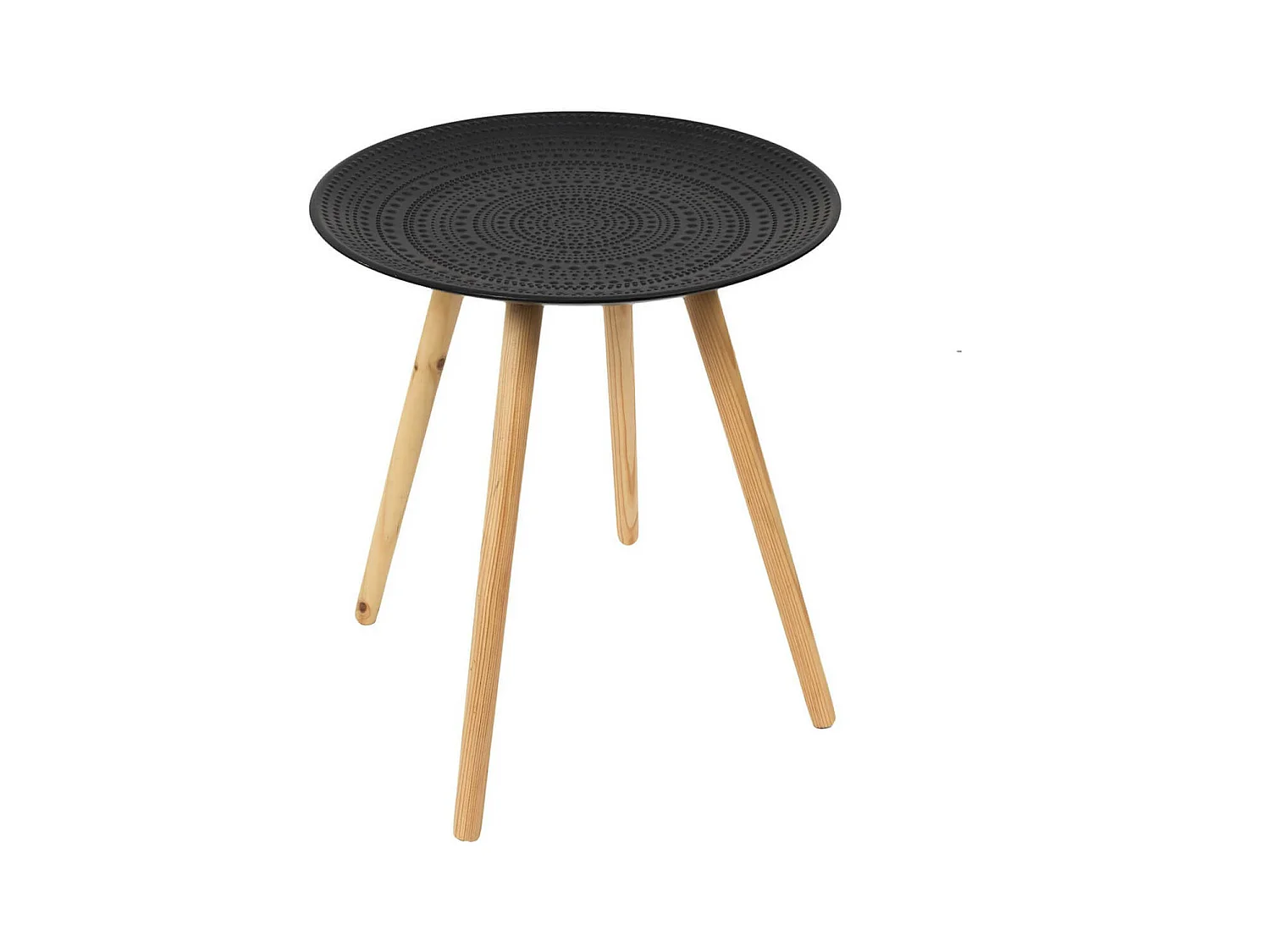 KAPI - Tables Gigognes Noires Motif Pois en Relief