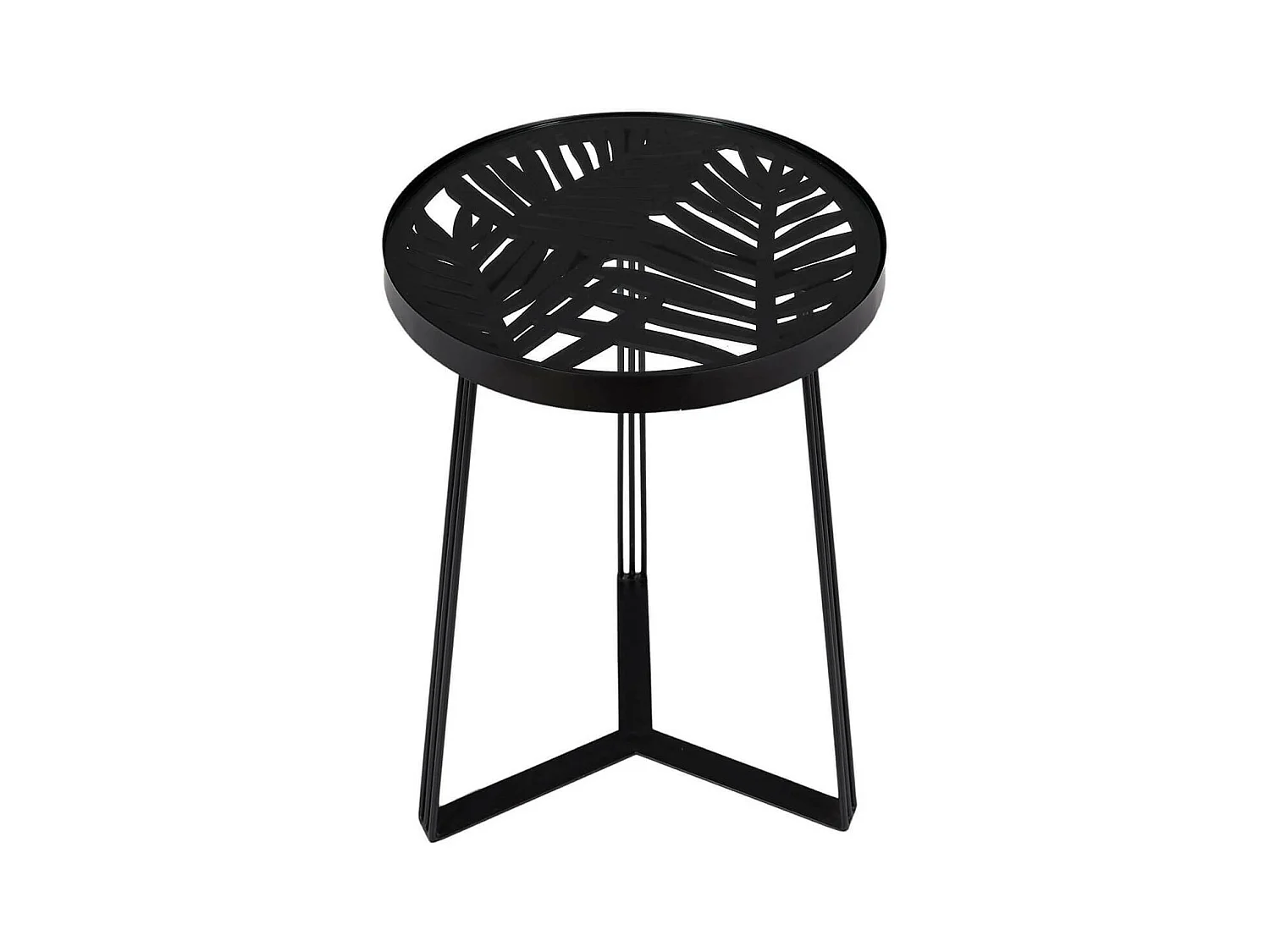 SOVA - Tables Gigognes Noires Motif Feuilles