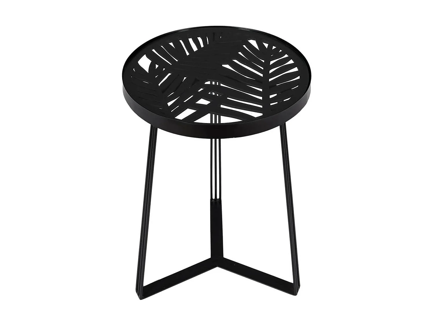 SOVA - Tables Gigognes Noires Motif Feuilles