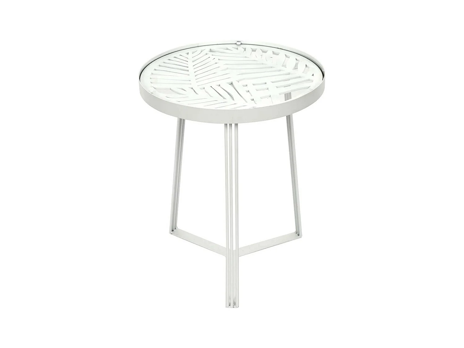 SOVA - Tables Gigognes Blanches Motif Feuilles