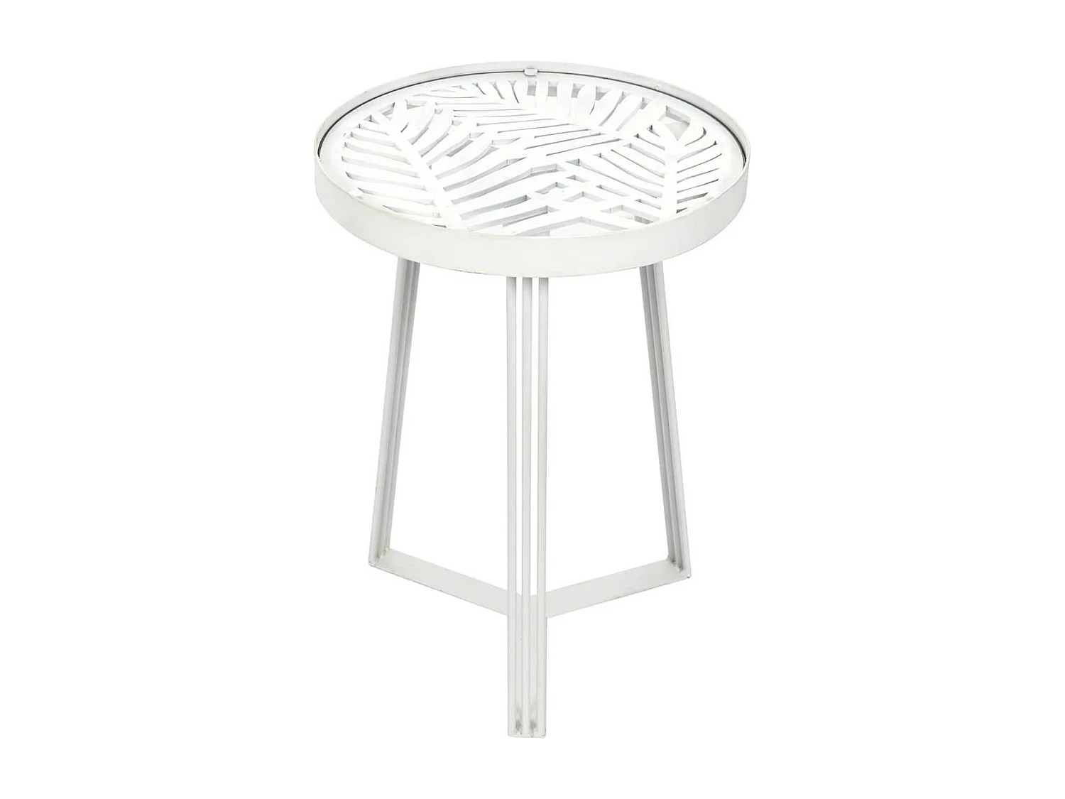 SOVA - Tables Gigognes Blanches Motif Feuilles