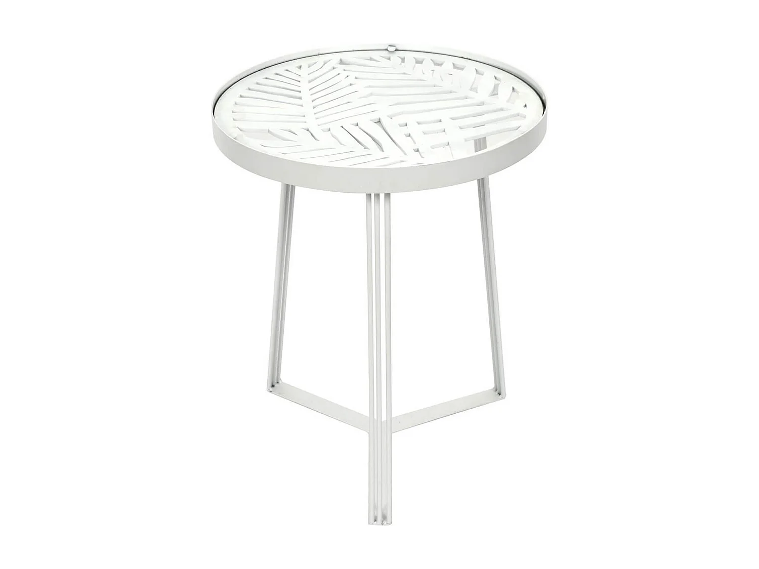 SOVA - Tables Gigognes Blanches Motif Feuilles