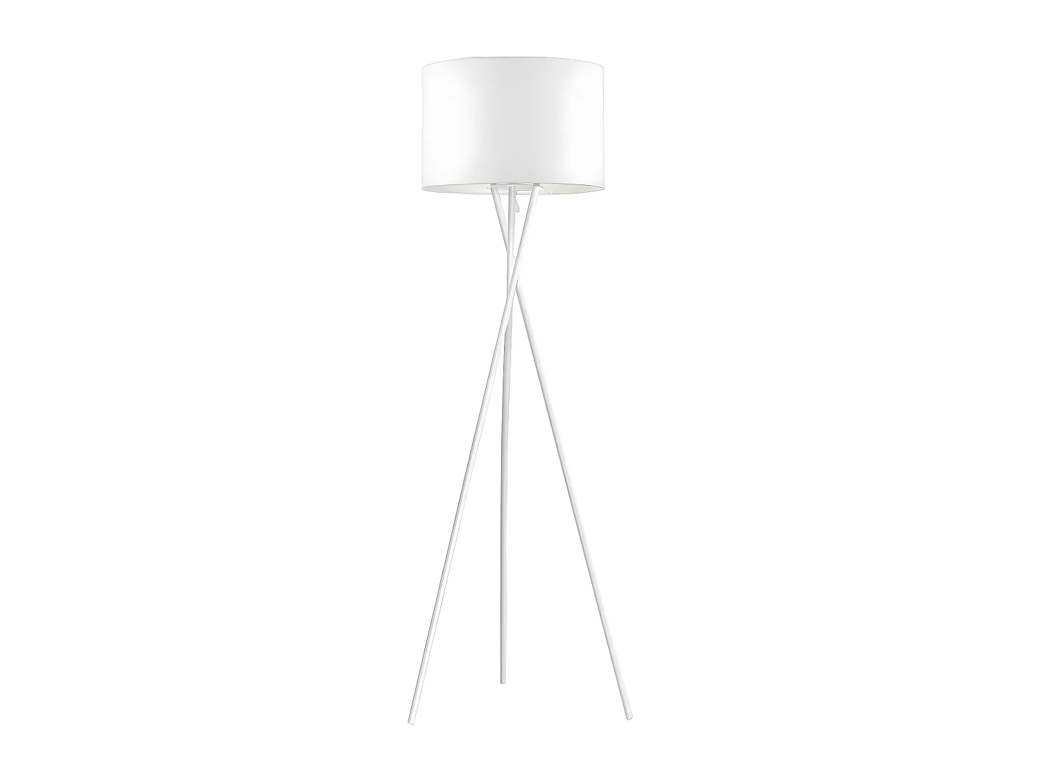 VARSK - Lampadaire Blanc 160cm Piètement Trépied Métal