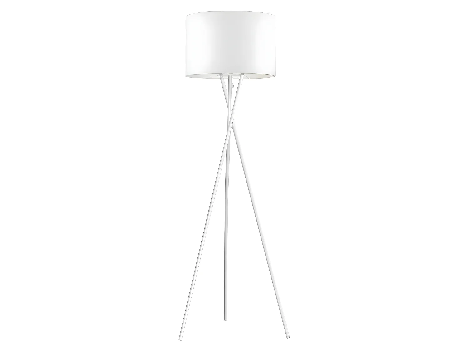VARSK - Lampadaire Blanc 160cm Piètement Trépied Métal