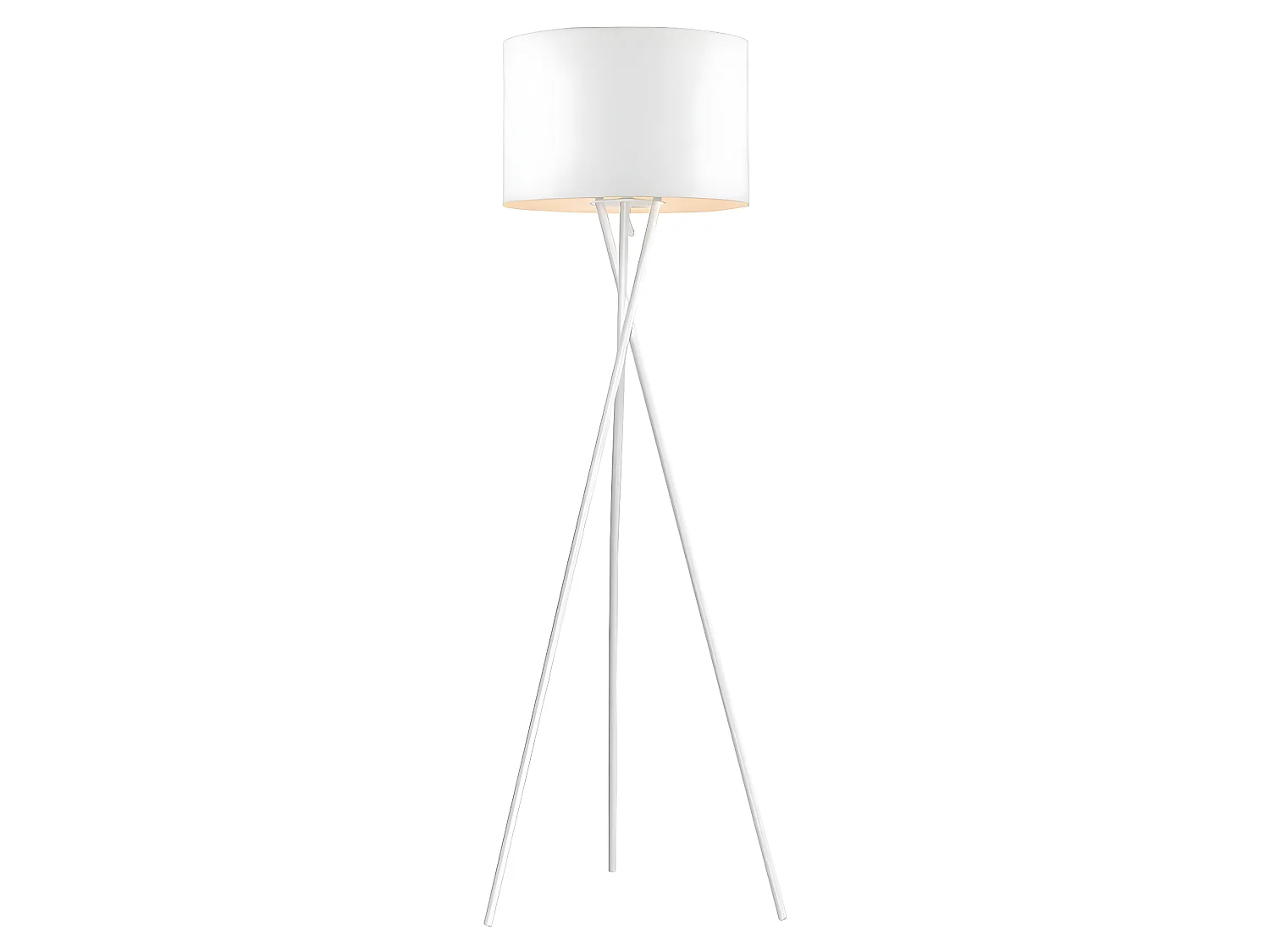 VARSK - Lampadaire Blanc 160cm Piètement Trépied Métal