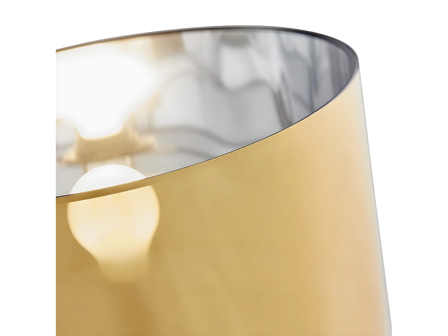 WESLEY - Lampadaire Trépied en Métal Noir Abat-Jour PVC Or