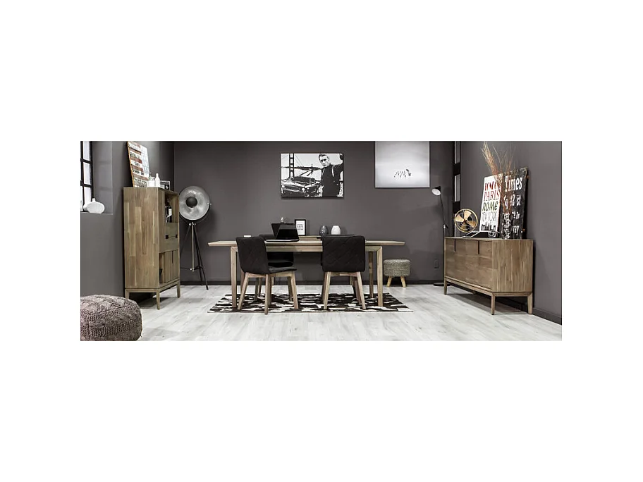 Table de repas extensible en bois design 180/230 cm - KASSIA