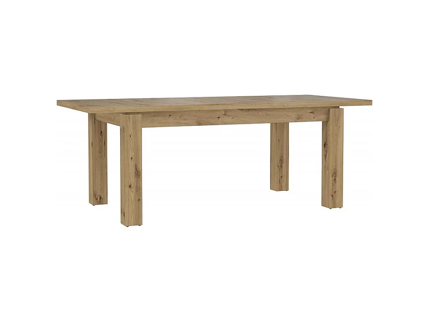 Table de repas extensible 160 à 207 cm décor bois clair - ALIA