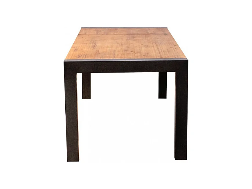 Table extensible 200 à 250 cm en bois d'acacia et métal - WORKSHOP